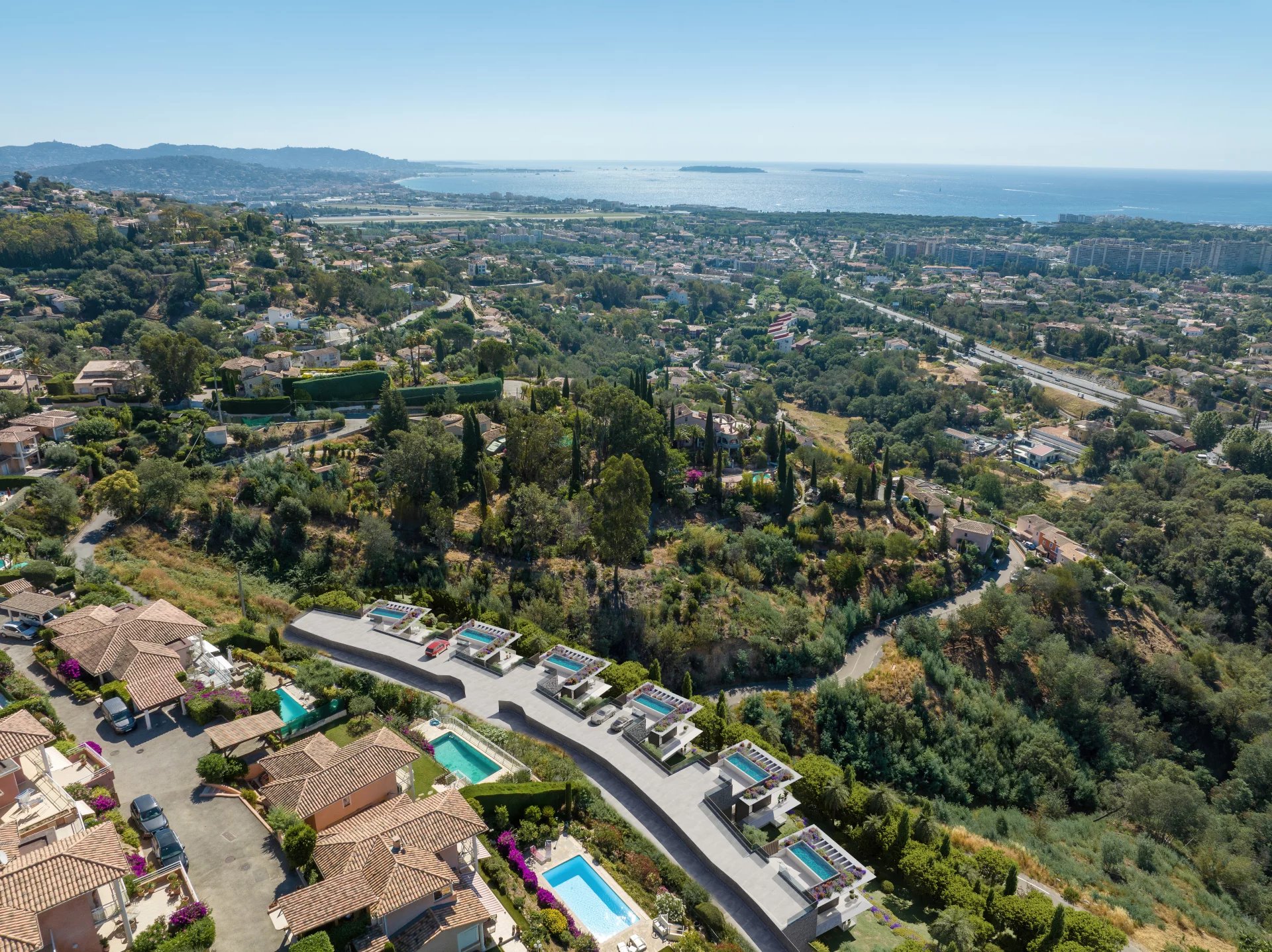 Villa/Appartement avec piscine et vue mer