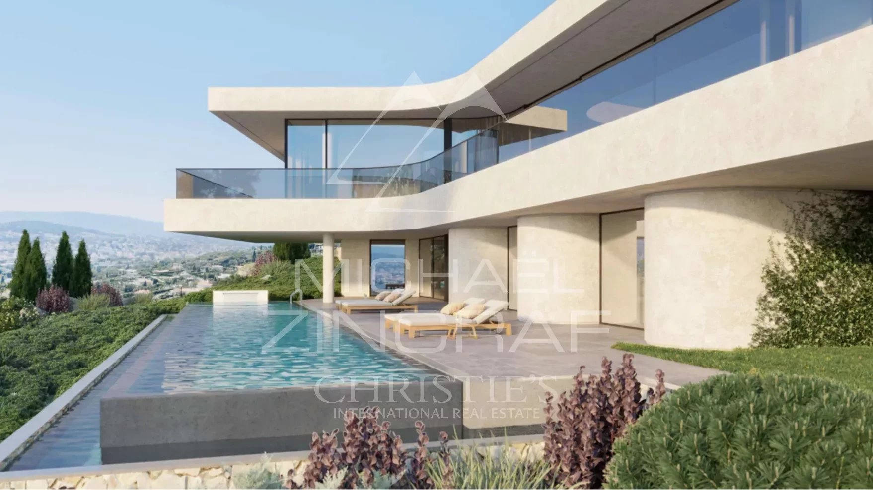 Selten - Cannes Kalifornien - Bauprojekt für eine Villa mit Pool.it Pool.