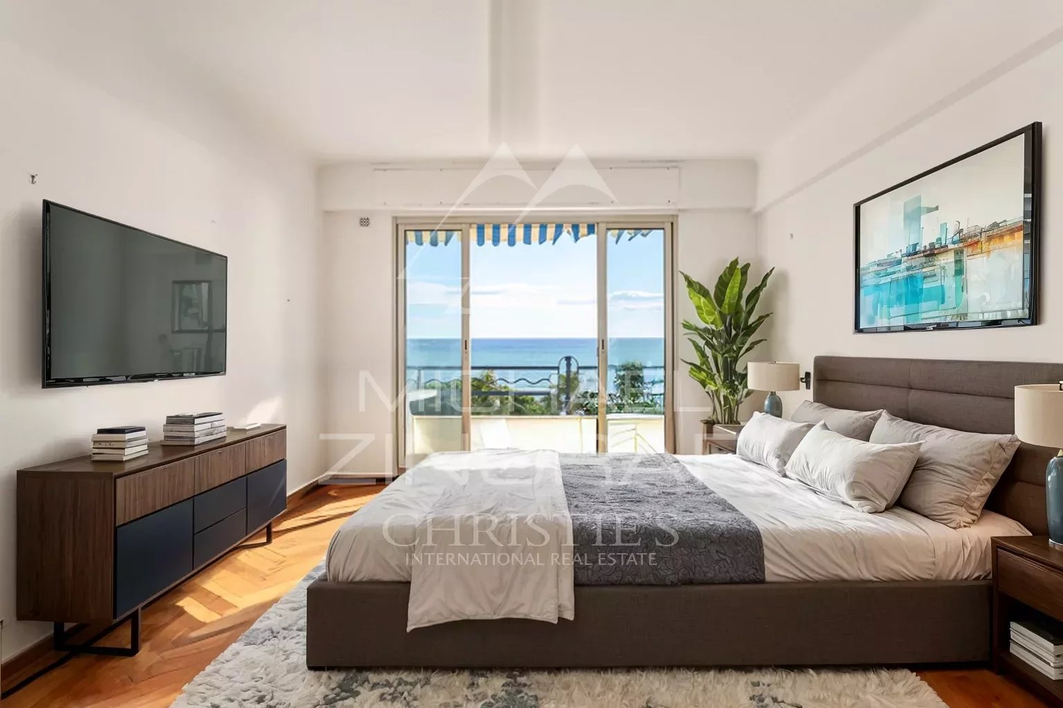 Cannes - Croisette - 3-Zimmer-Wohnung mit Panorama-Meerblick