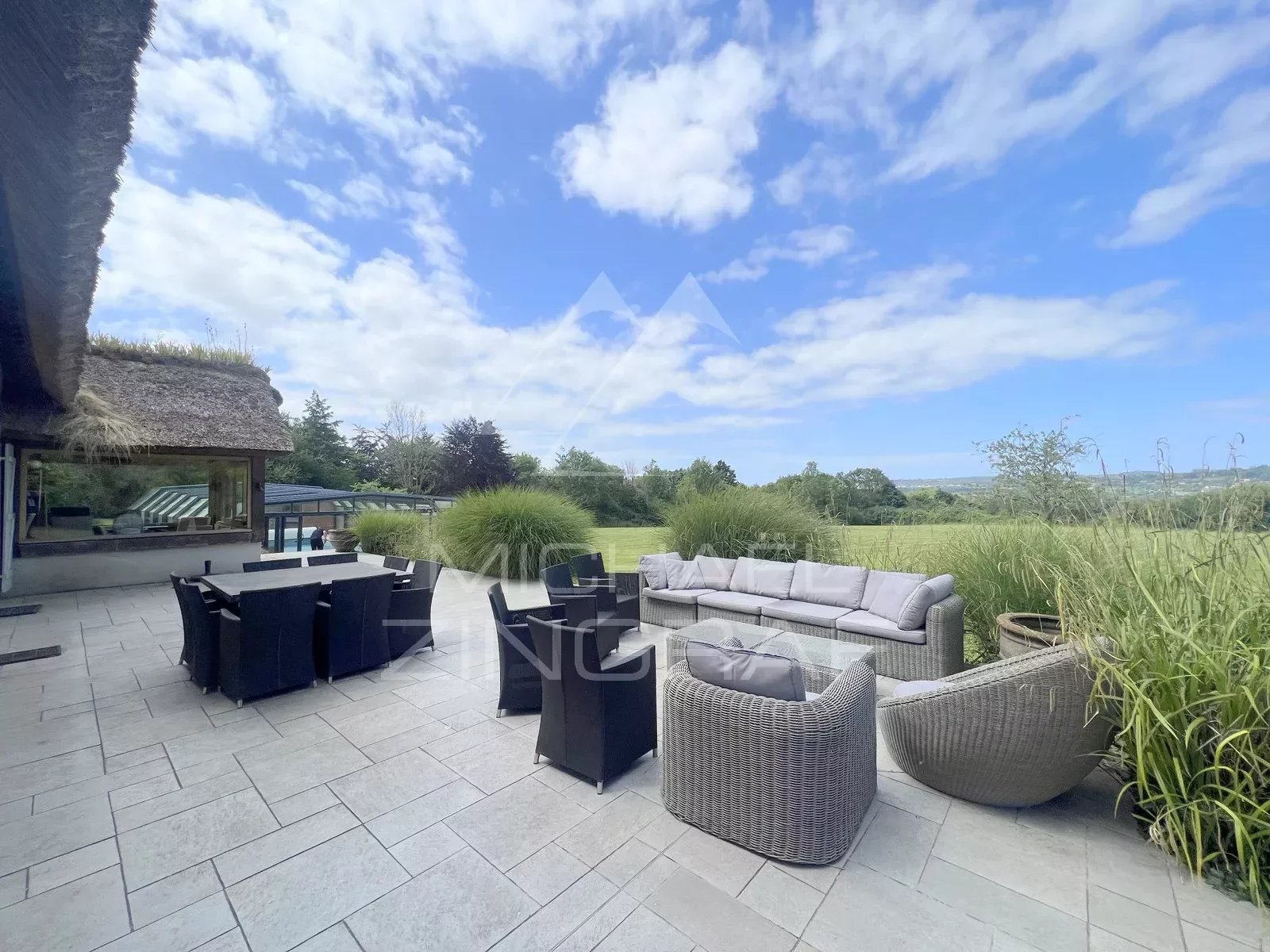 Cottage with swimming pool and outbuilding