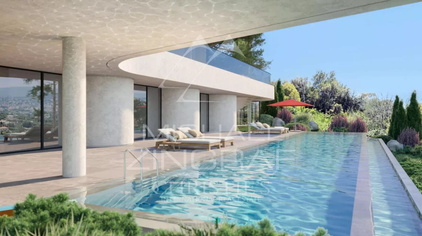 Selten - Cannes Kalifornien - Bauprojekt für eine Villa mit Pool.it Pool.