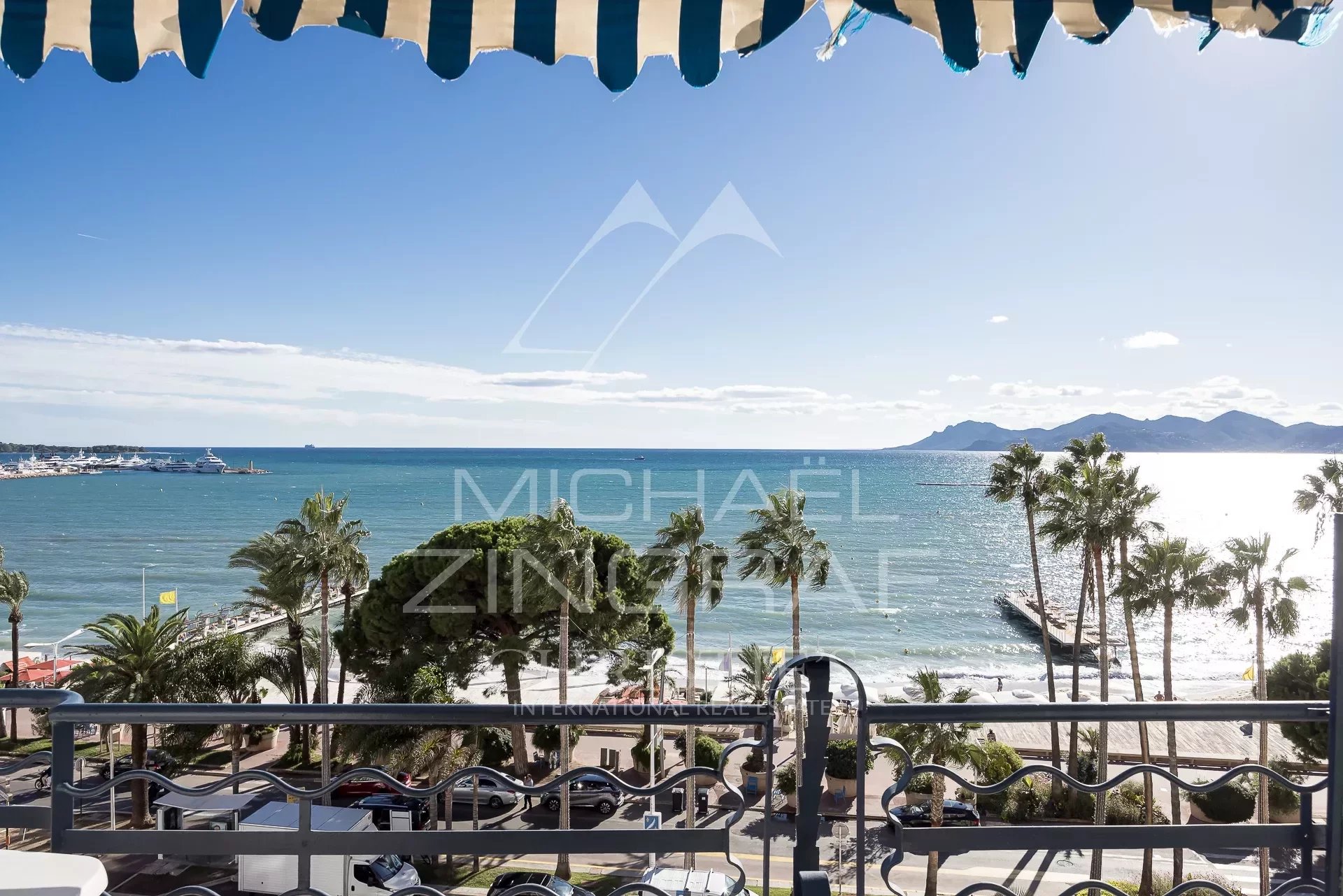 Cannes - Croisette - 3-Zimmer-Wohnung mit Panorama-Meerblick