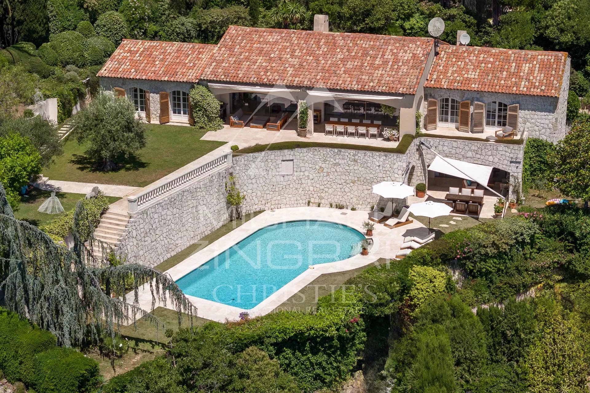 Mougins - À pied du village, vue panoramique mer - 5 chambres