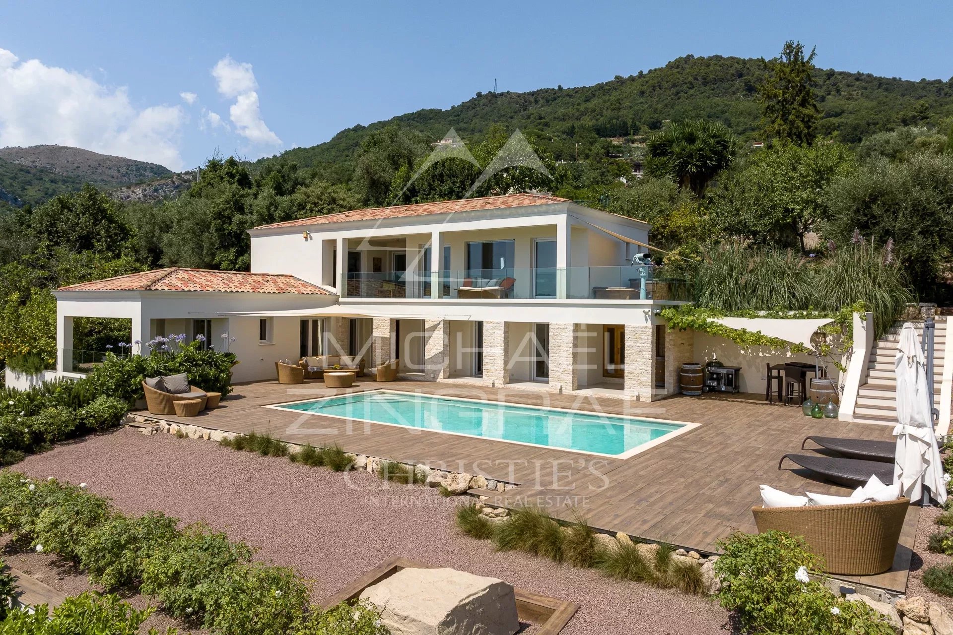 Nahe Saint-Paul-de-Vence - Moderne Villa und Panoramablick