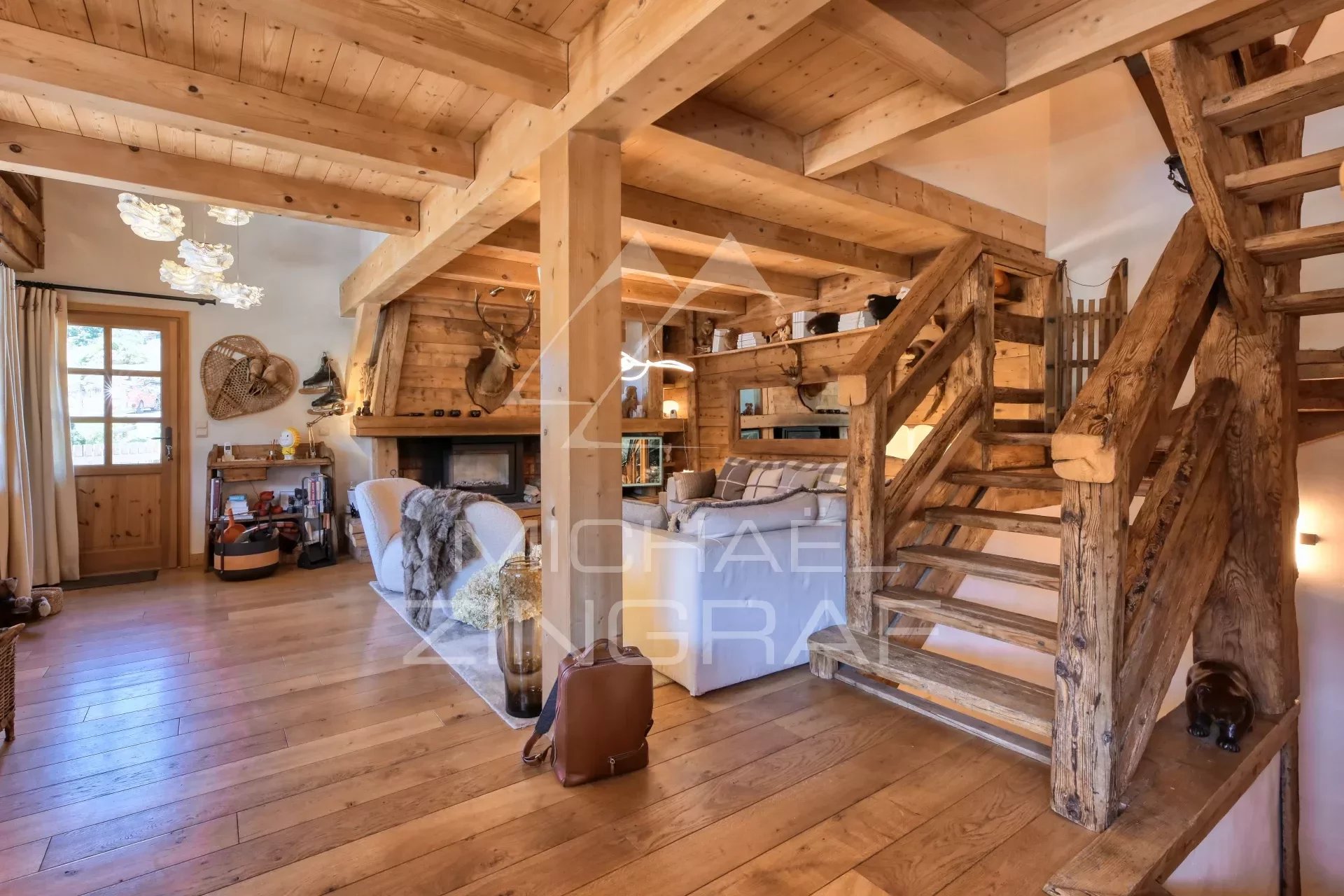 Demi-Quartier - Chalet "coup de coeur" traditionnel avec vue panoramique Mont-Blanc