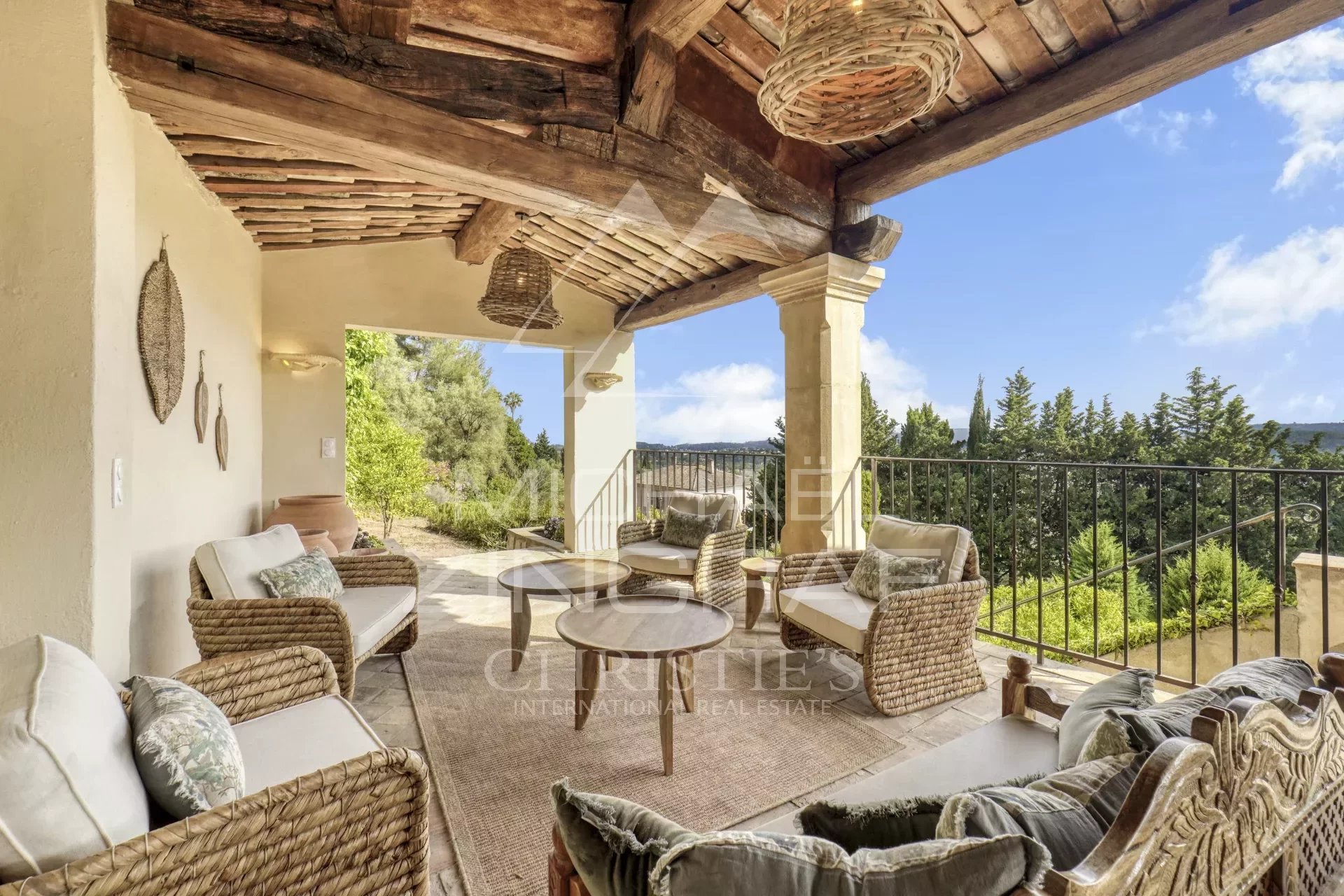 Saint-Paul-de-Vence - Villa provençale avec vue collines et mer - 5 chambres