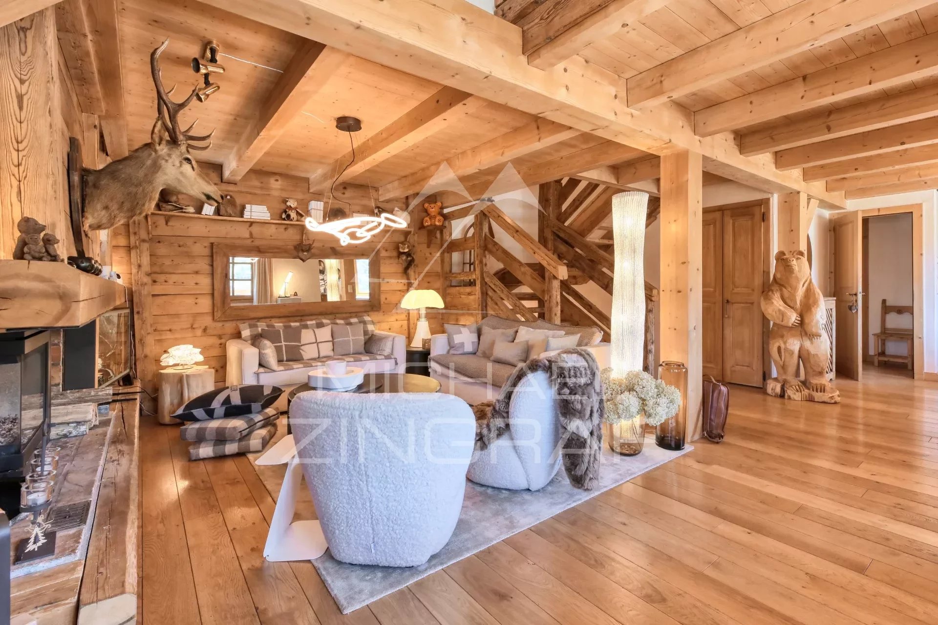 Demi-Quartier - Chalet "coup de coeur" traditionnel avec vue panoramique Mont-Blanc