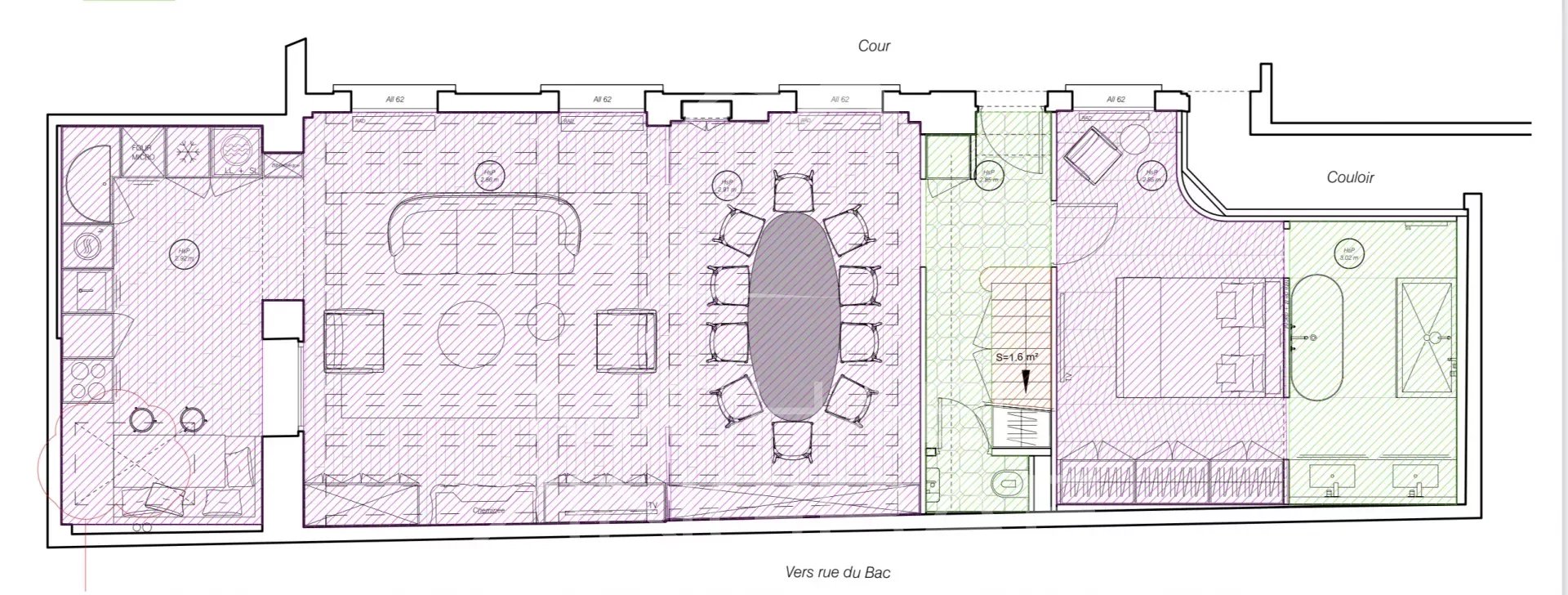 Zu verkaufen - Stadthaus - 4 Schlafzimmer - Privatstraße - Rue du Bac.