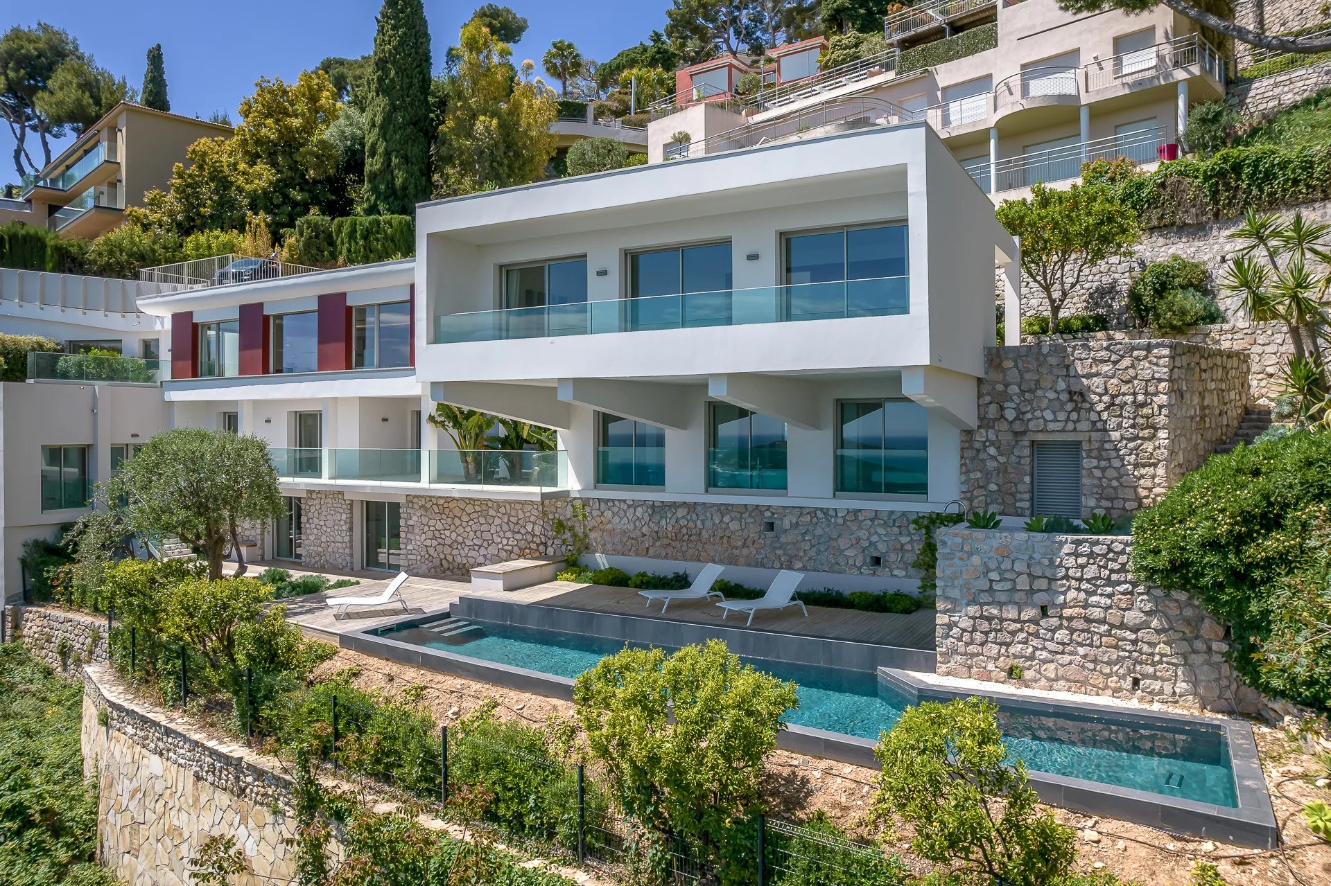 Villefranche sur Mer - Villa contemporaine luxueuse avec vue mer sur la baie