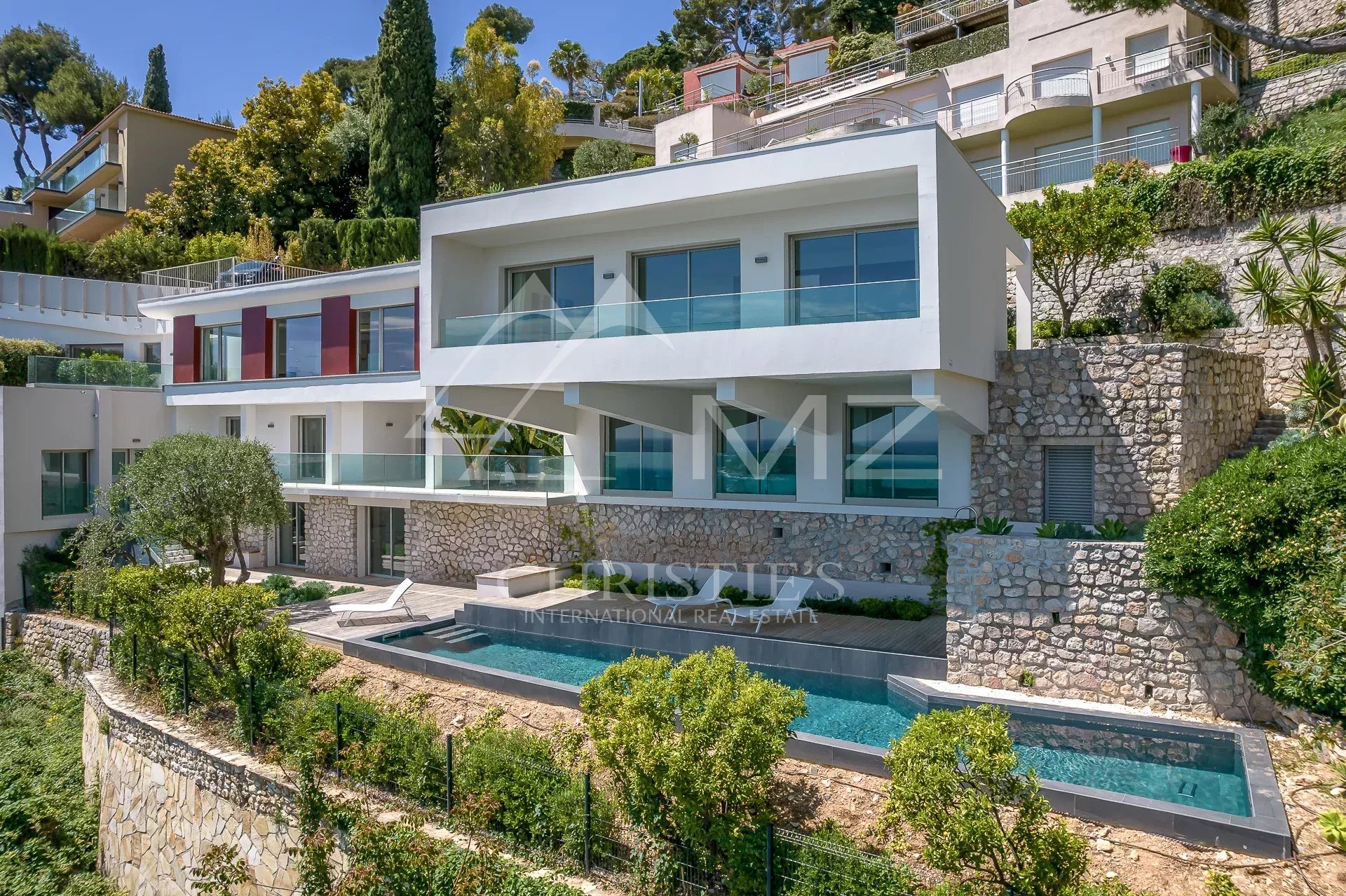 Villefranche sur Mer - Villa contemporaine luxueuse avec vue mer sur la baie