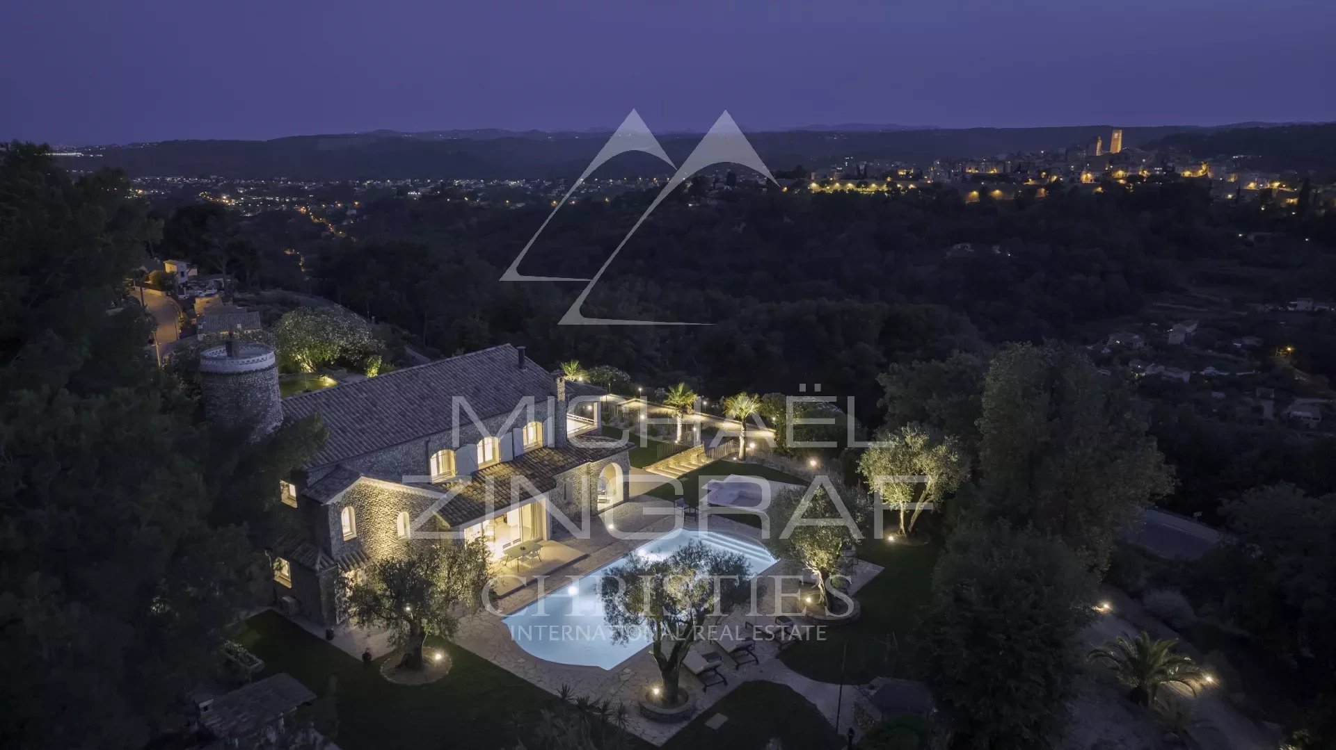 Saint-Paul-de-Vence - Wunderschöner Blick auf das Dorf Meer und Berge - 7 Schlafzimmer