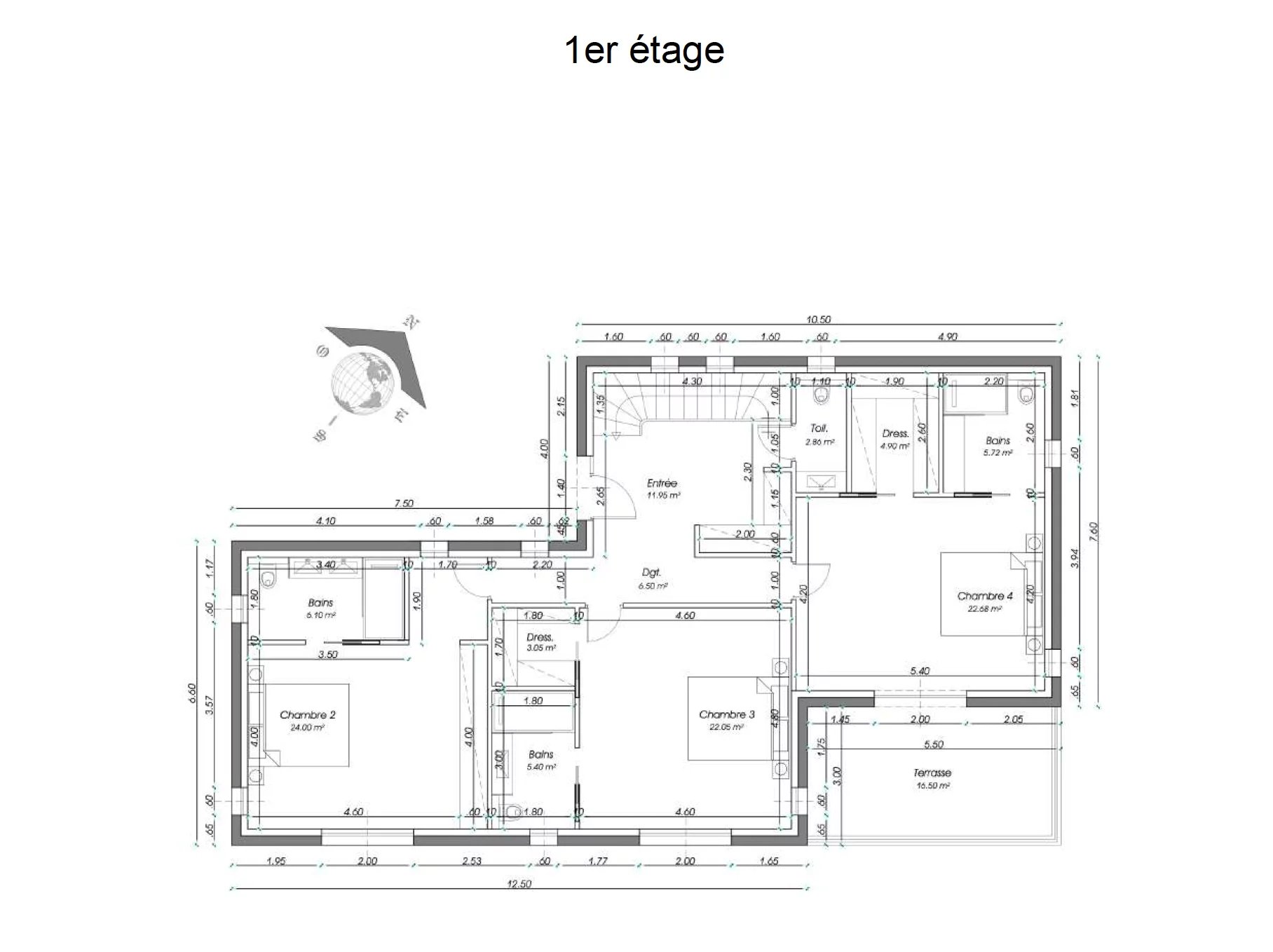 Maison neuve avec vue mer