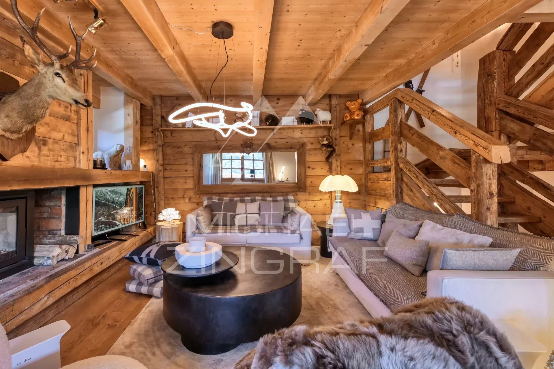 Demi-Quartier - Traditional "coup de coeur" chalet with panoramic Mont Blanc views