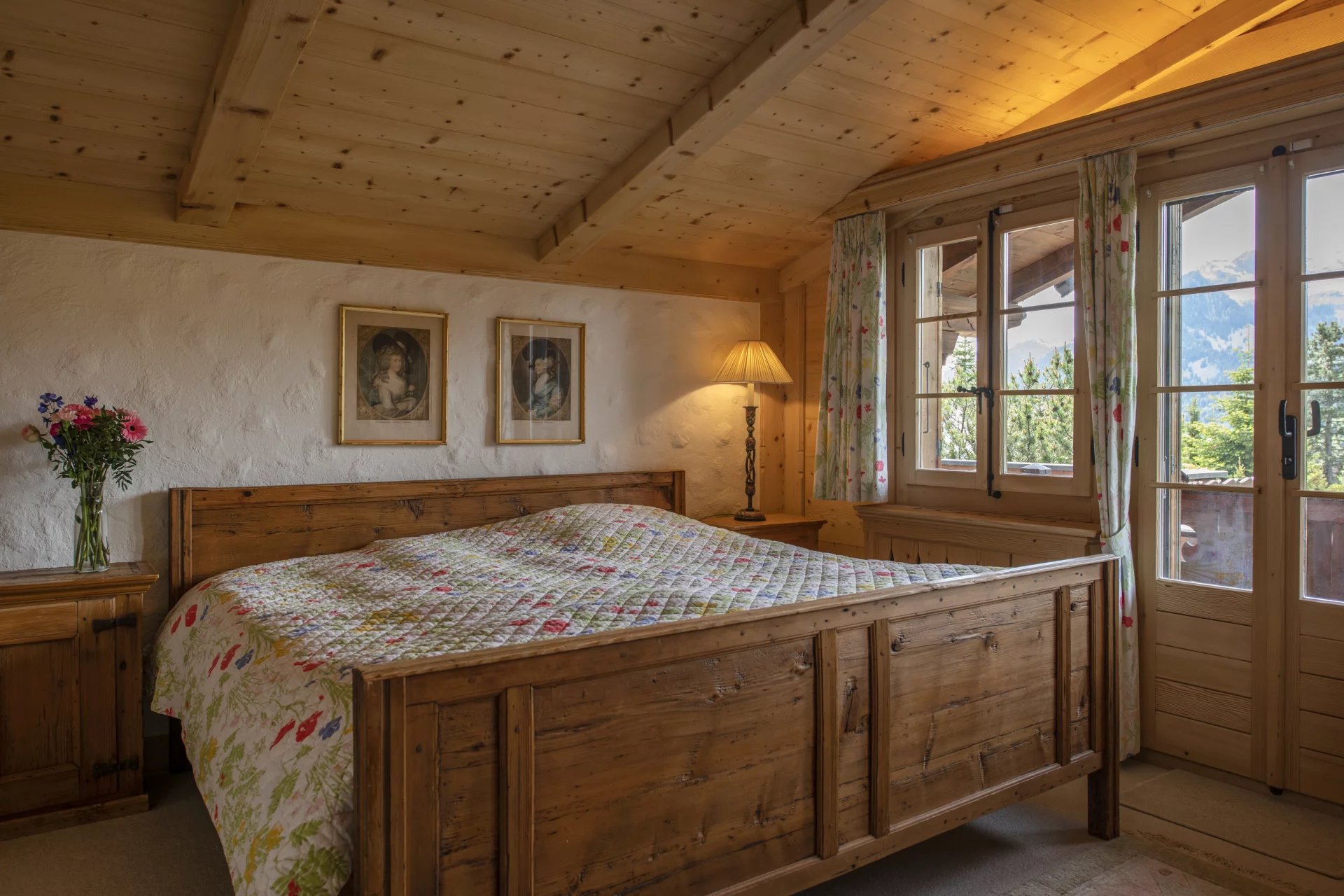 Chalet traditionnel à louer à Oberbort avec vue imprenable