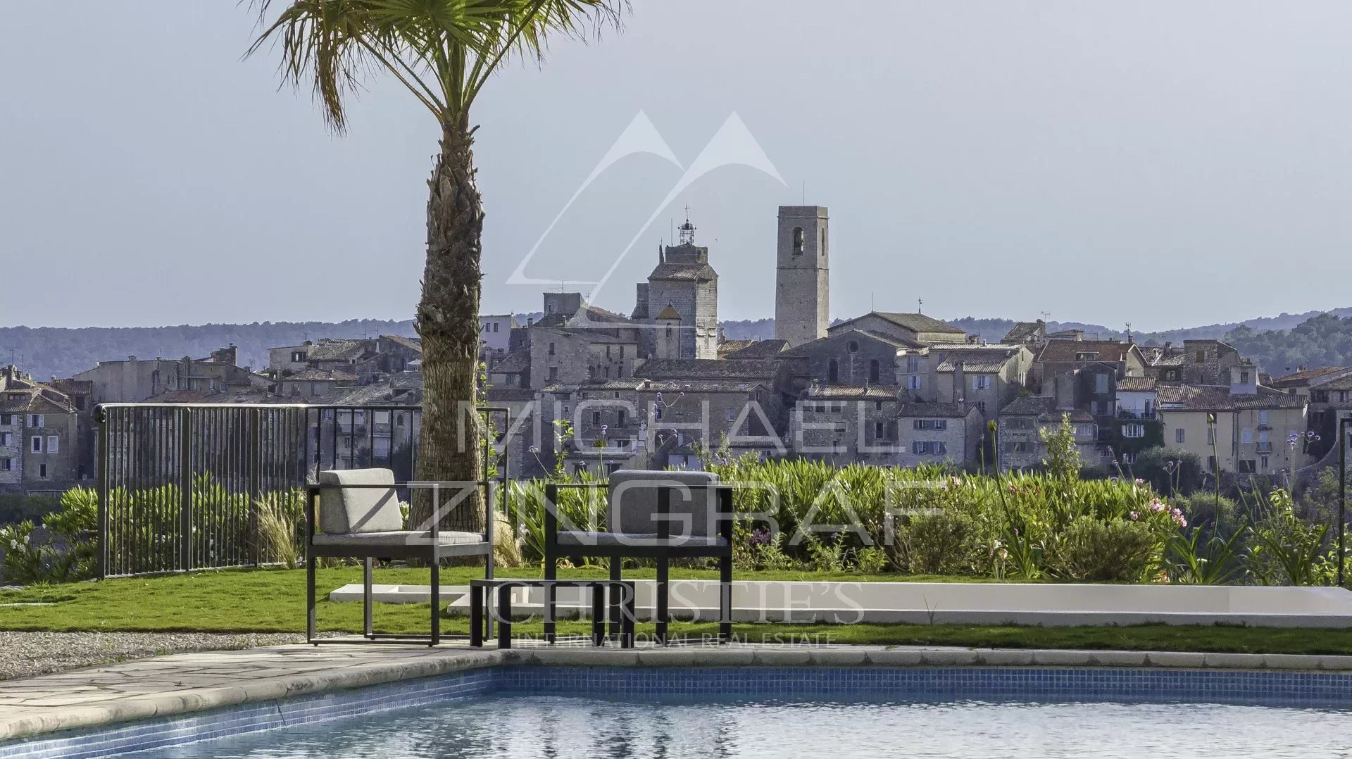 Saint-Paul-de-Vence - Wunderschöner Blick auf das Dorf Meer und Berge - 7 Schlafzimmer