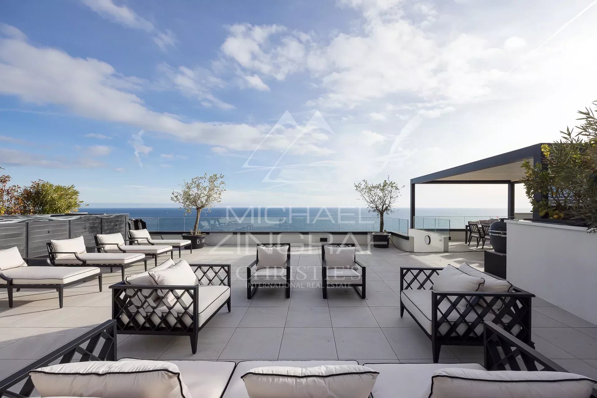 Penthouse - Solarium - Panorama-Meerblick in der Nähe von Monaco