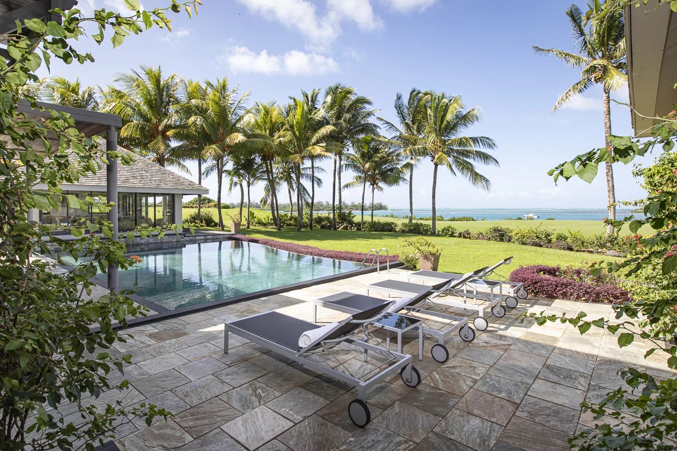 Ile Maurice - Villa Lunea - Vue panoramique sur le lagon et  golf