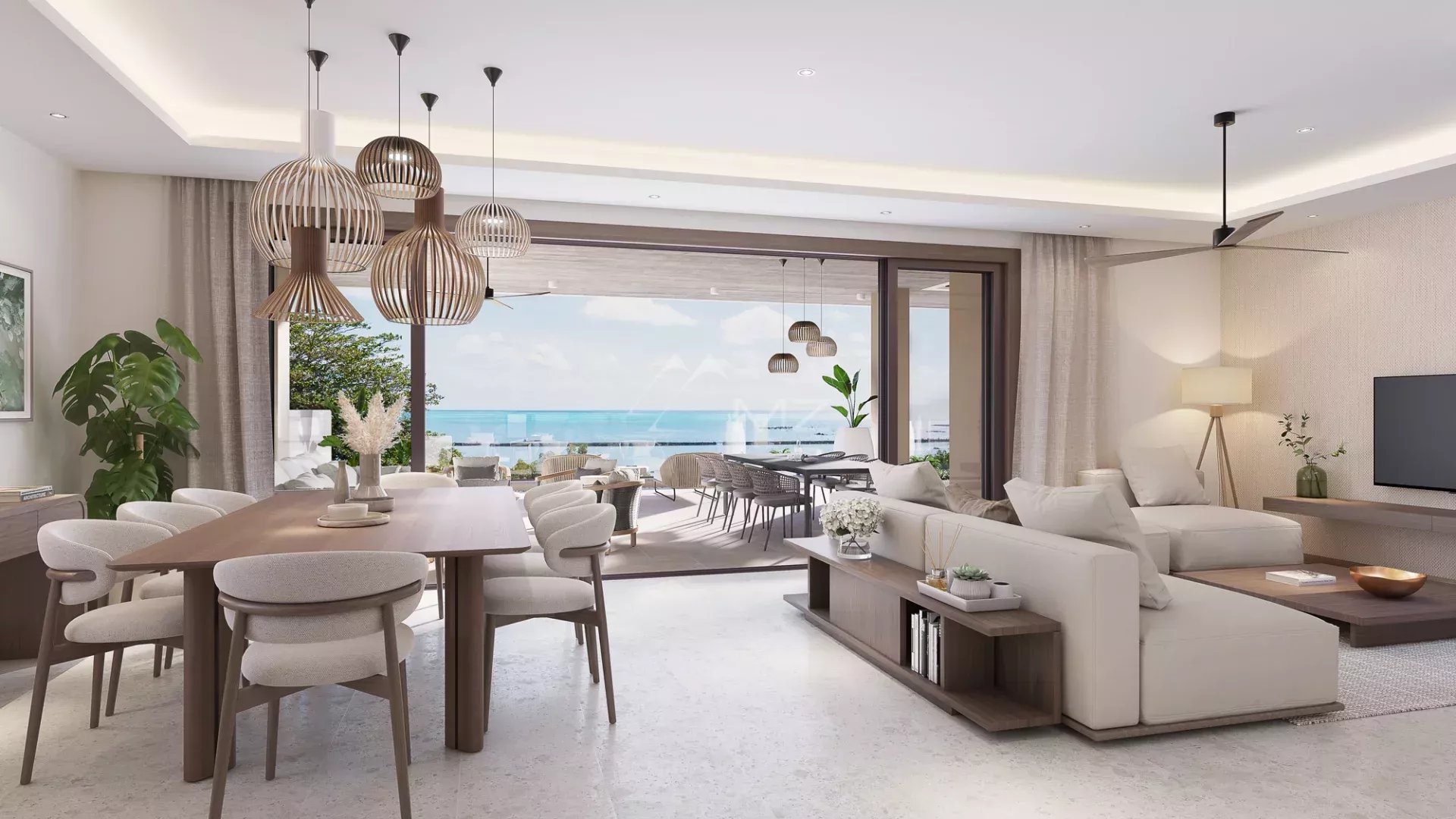 Penthouse 4 chambres dans une résidence en bord de mer