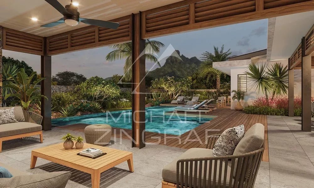 5-bedroom villa in a resort in Tamarin