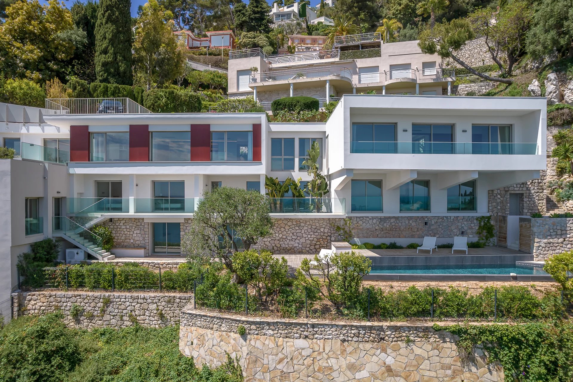 Villefranche sur Mer - Villa contemporaine luxueuse avec vue mer sur la baie