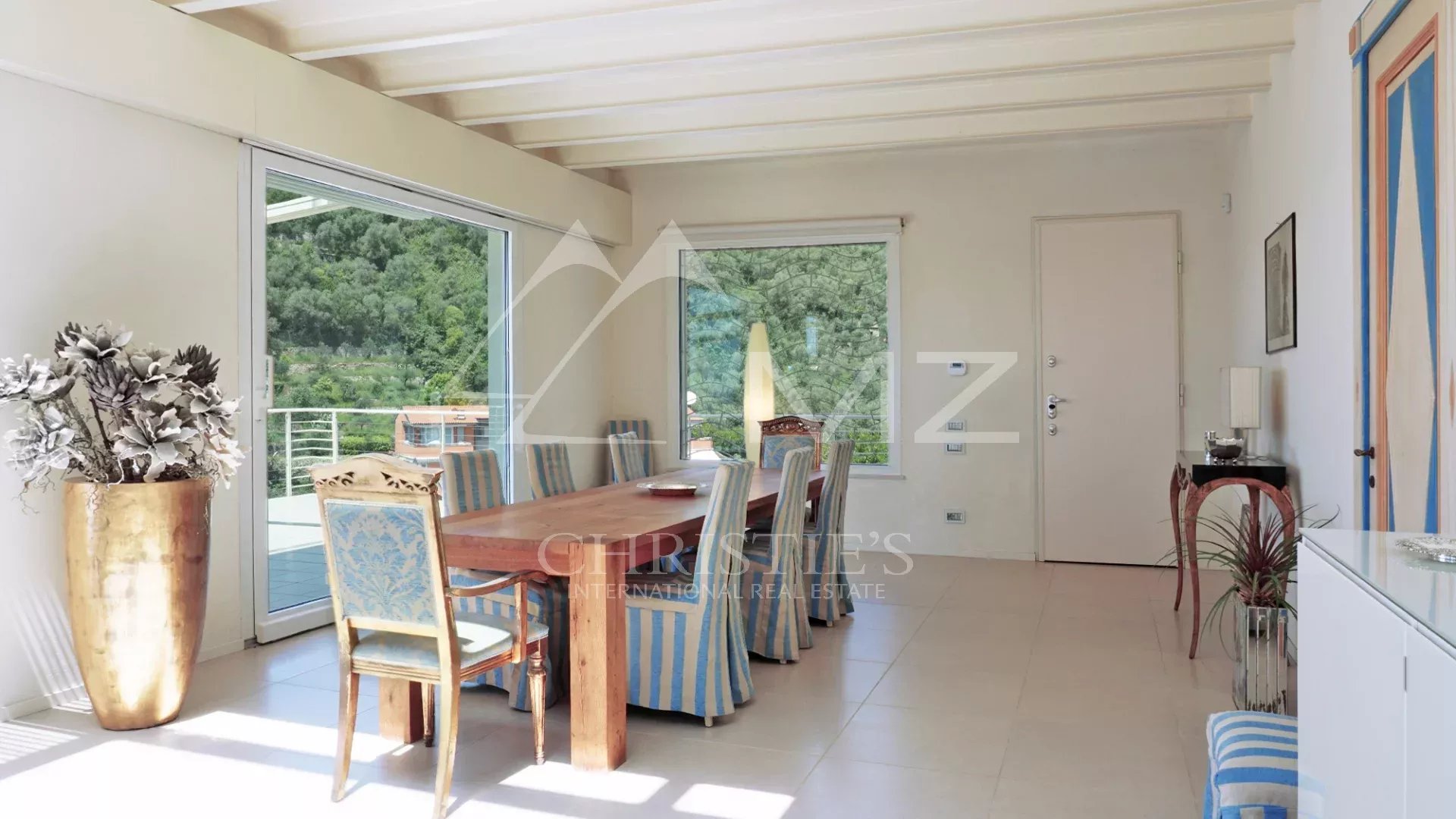 Elegant modern villa with large windows and sea view over the Gulf of Poets in Fiascherino, Lerici