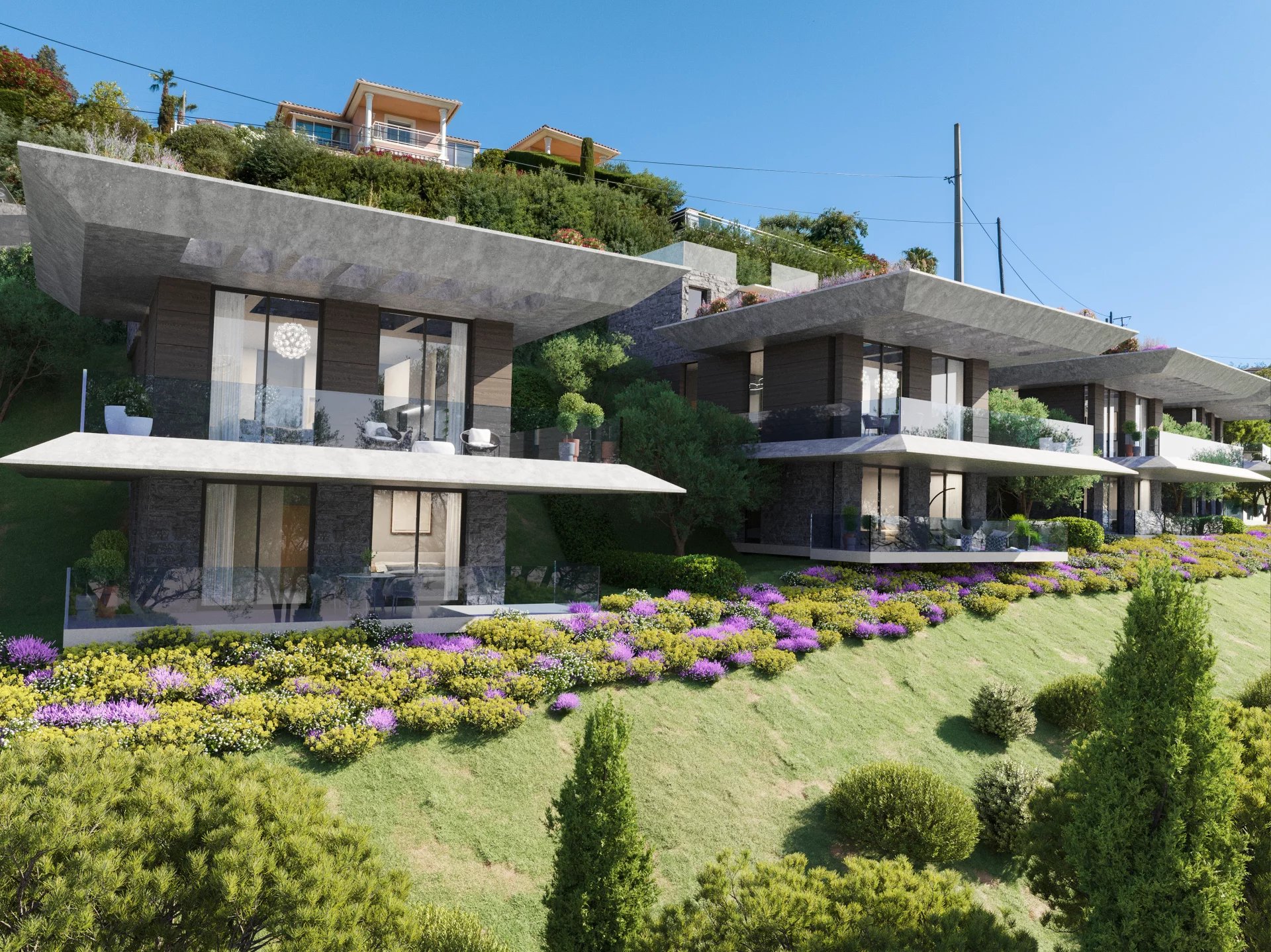 Villa/Appartement avec piscine et vue mer