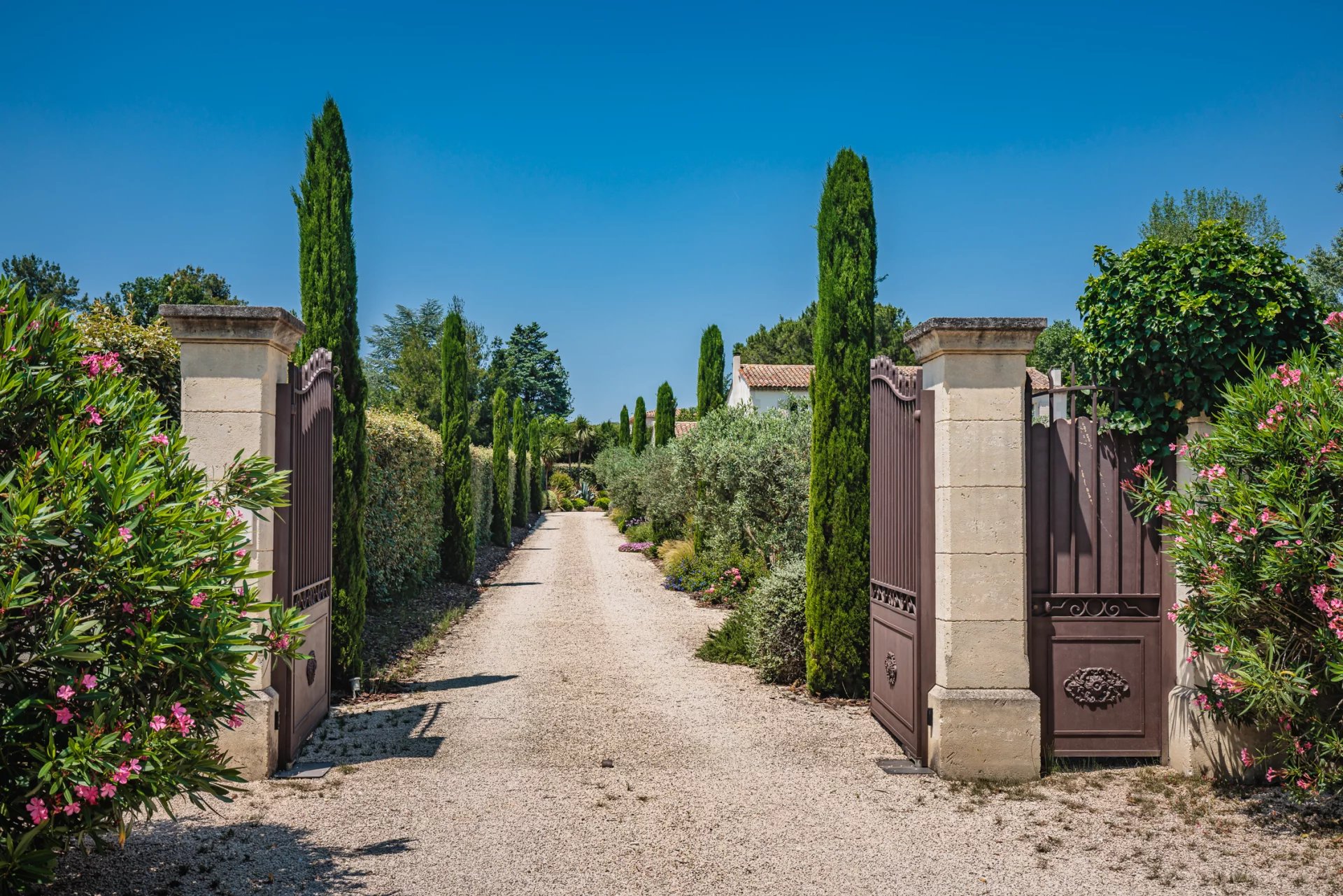 Mas provencal avec jardin paysager et vue sur les Alpilles