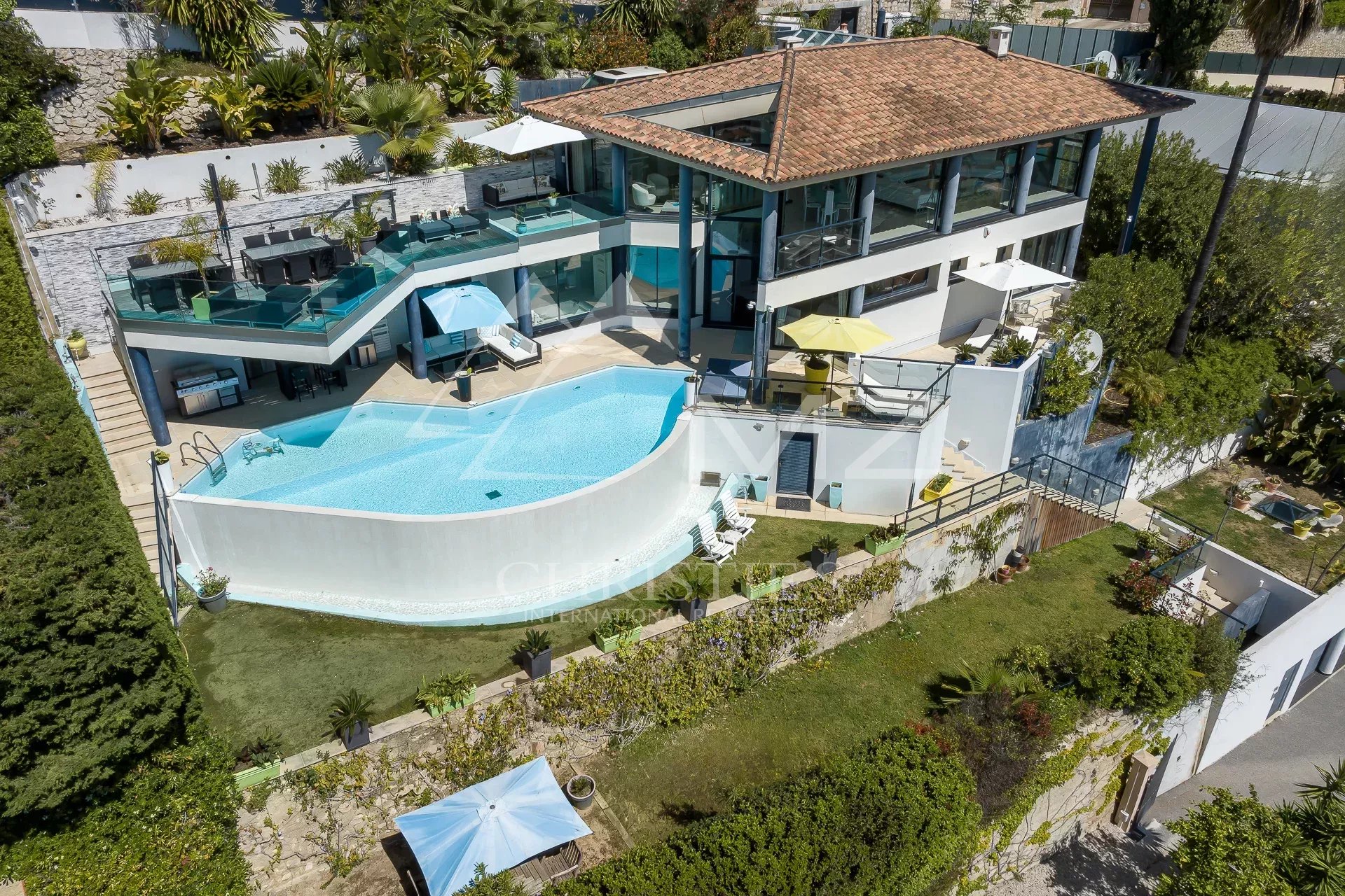 Èze - Splendide villa contemporaine avec vue mer panoramique