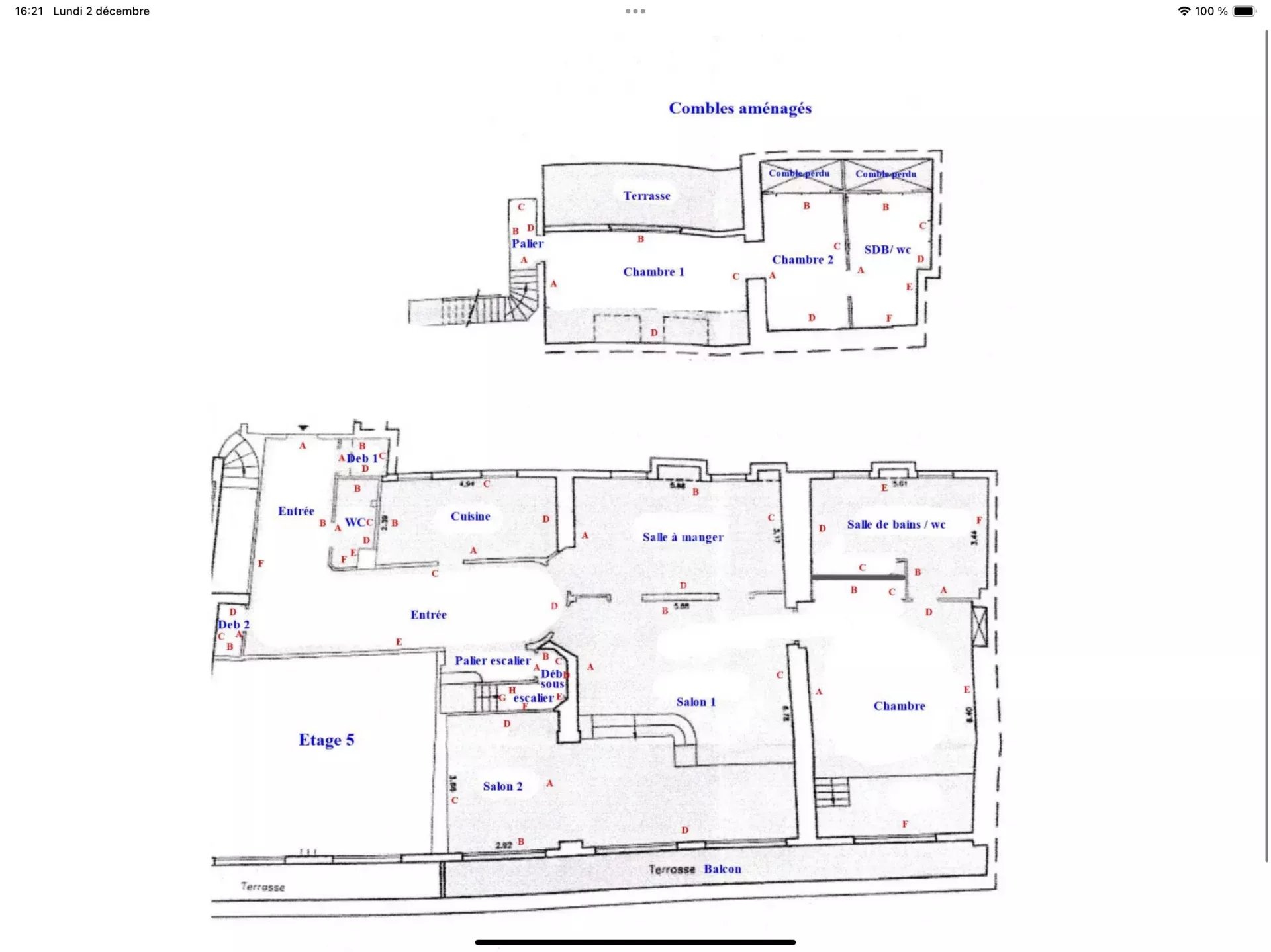 Zu verkaufen - Duplex - Oberste Etage- Quai voltaire