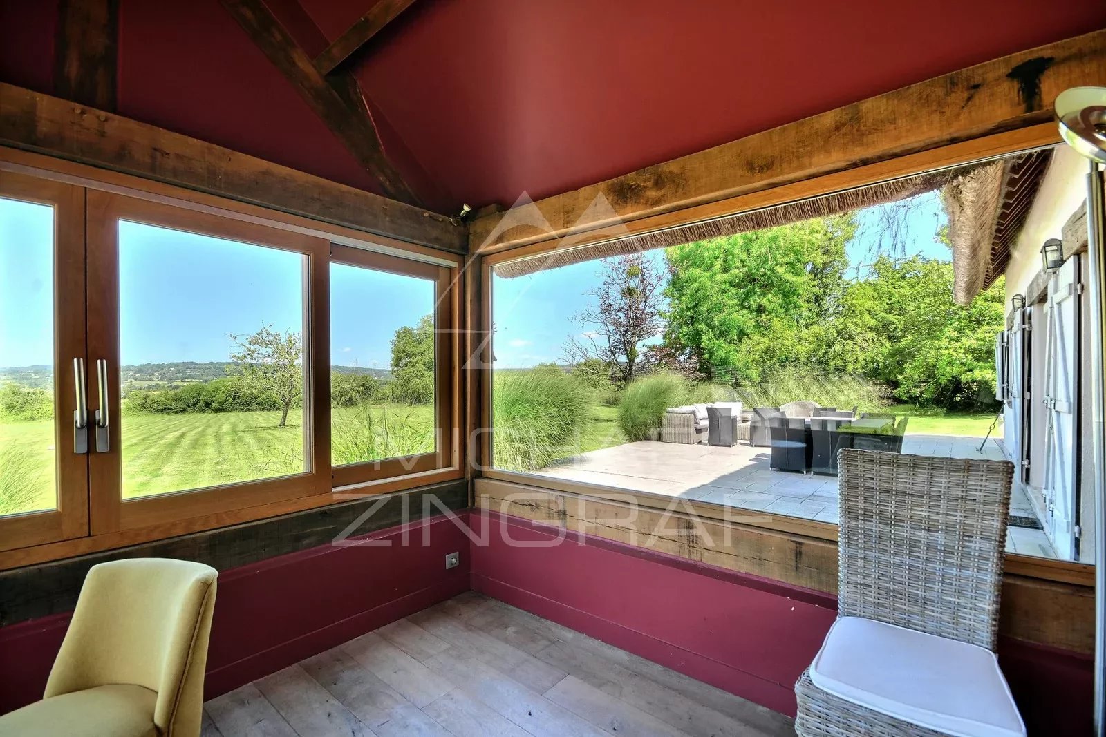 Cottage with swimming pool and outbuilding