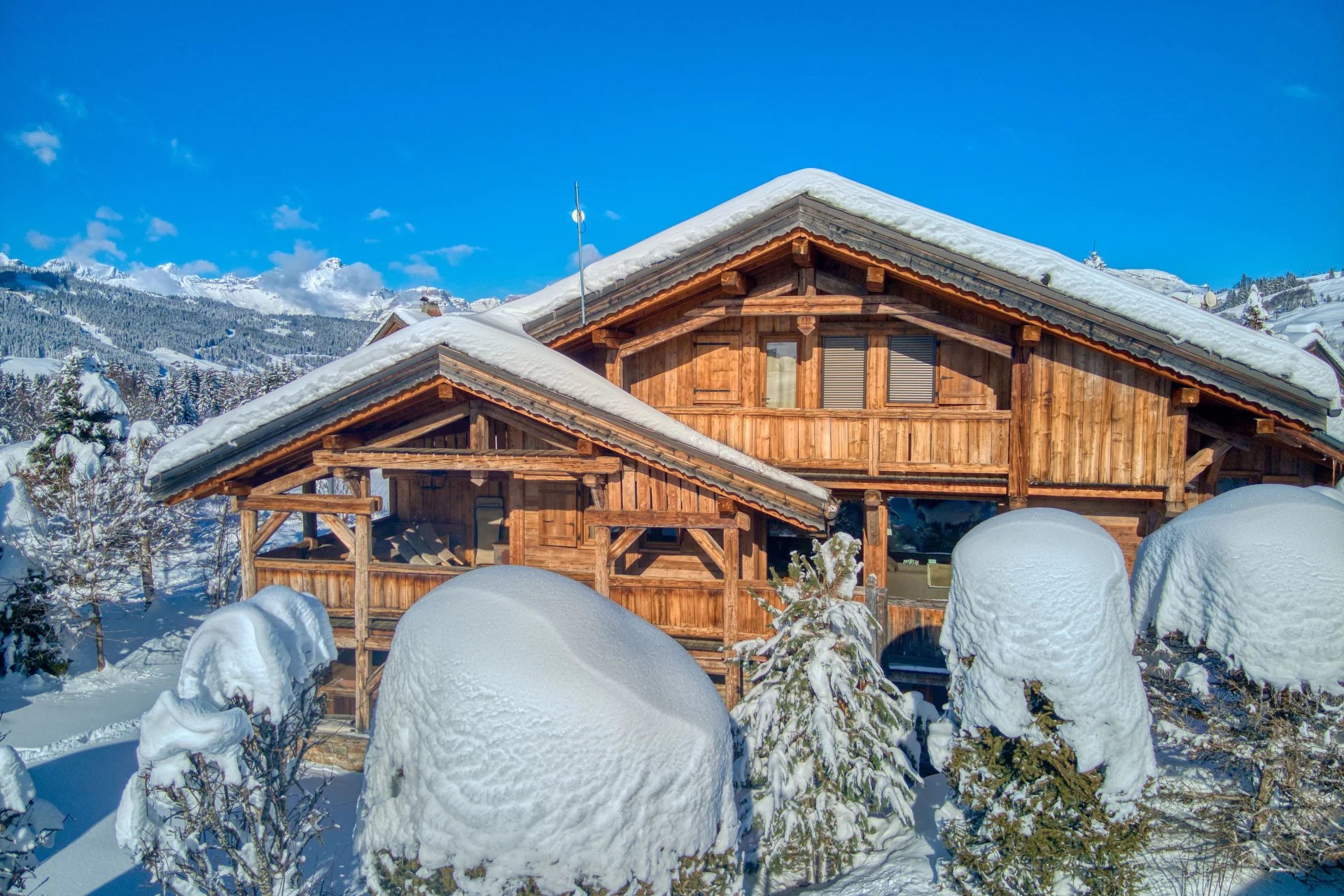 Fabelhaftes Chalet Mont d'Arbois, ruhig und mit Panoramablick, flaches Grundstück