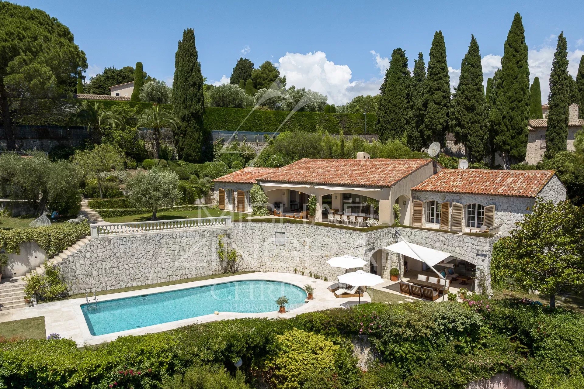 Mougins - Zu Fuß zum Dorf, Panoramablick auf das Meer - 5 Schlafzimmer