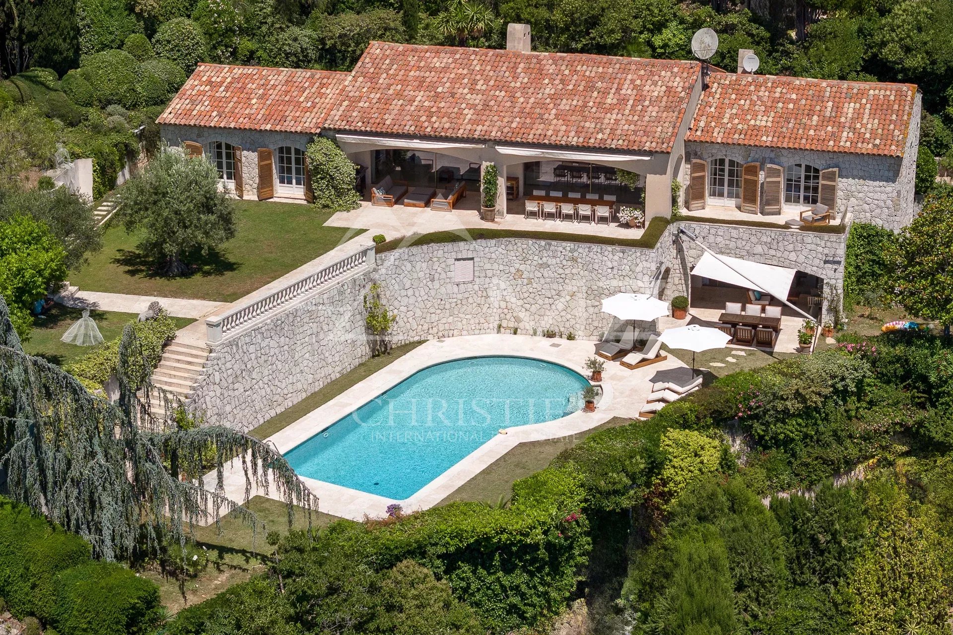 Mougins - À pied du village, vue panoramique mer - 5 chambres