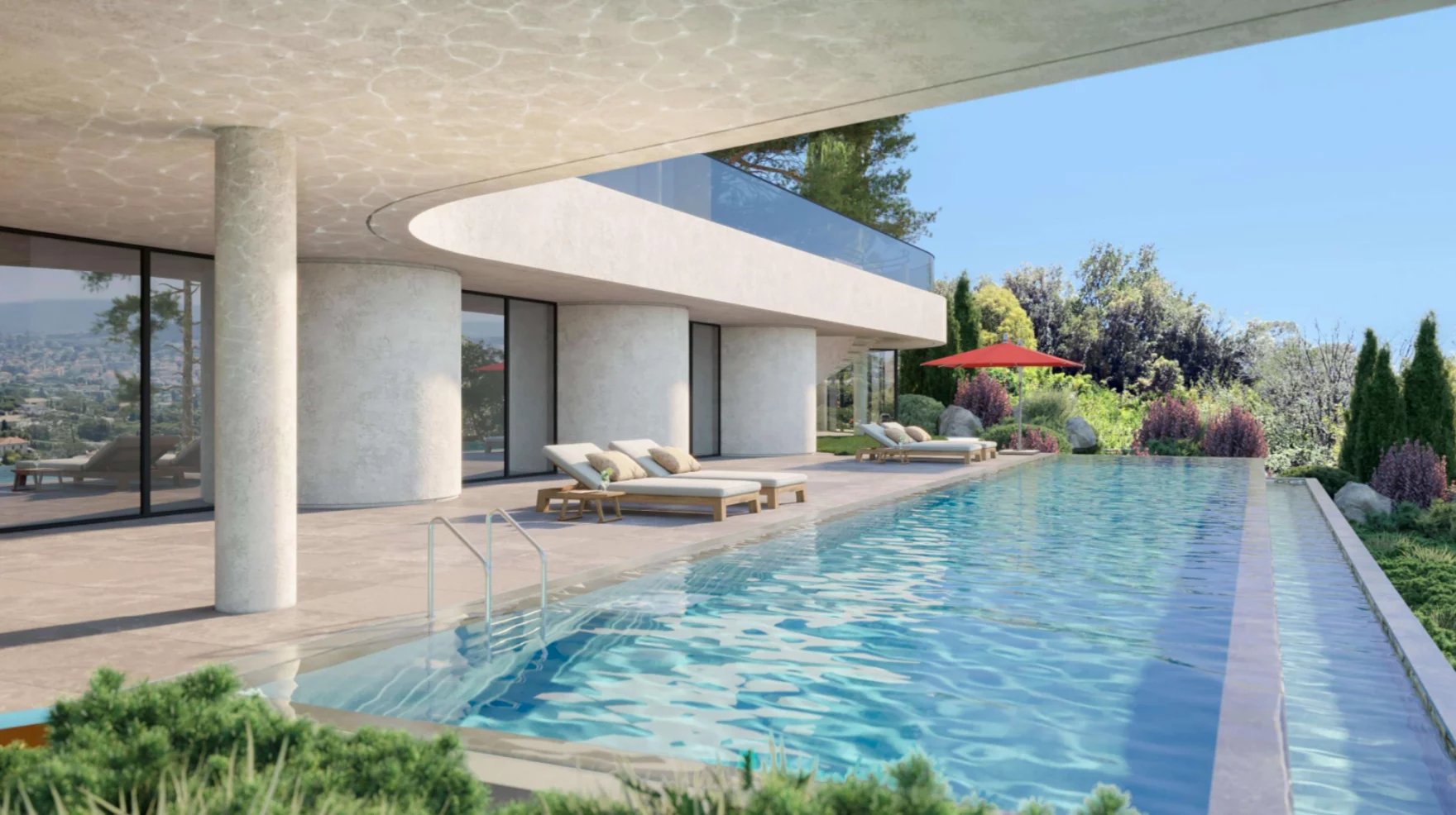 Rare - Cannes Californie - Projet de construction de villa avec piscine.