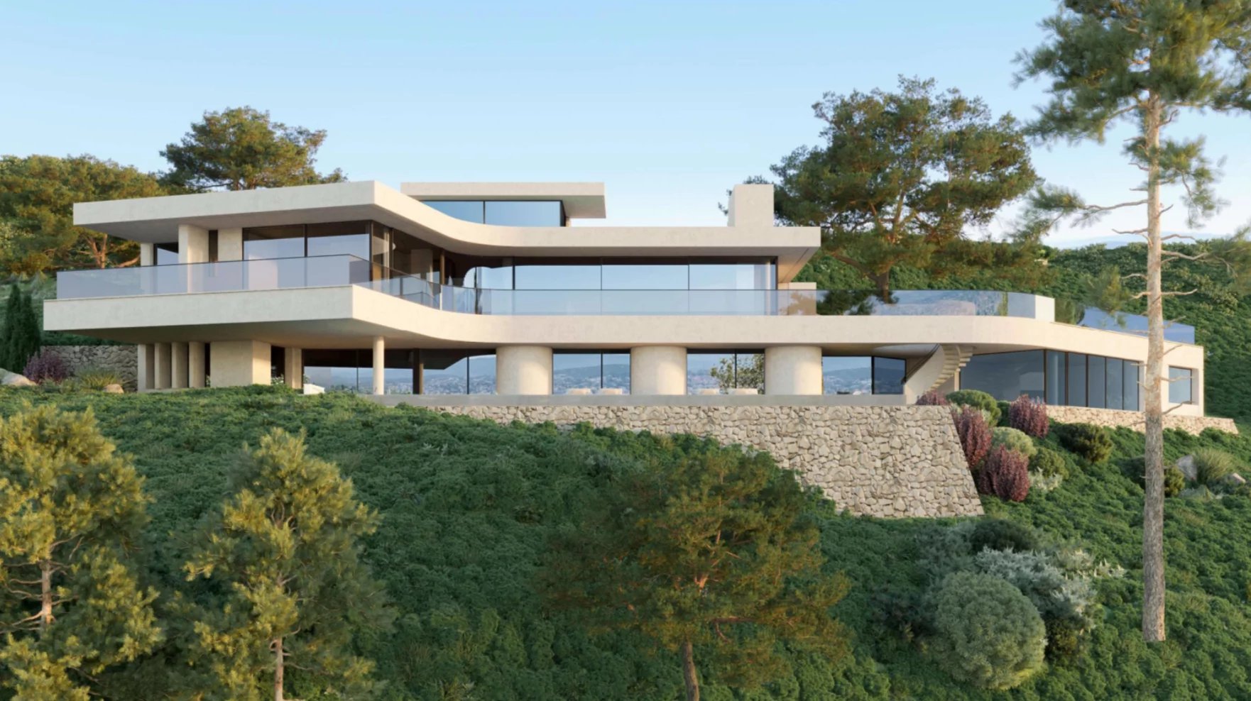 Rare - Cannes Californie - Projet de construction de villa avec piscine.