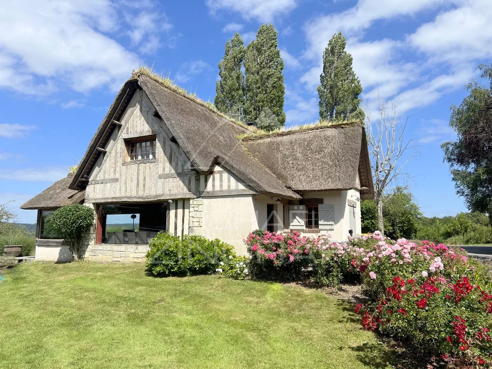 Cottage with swimming pool and outbuilding