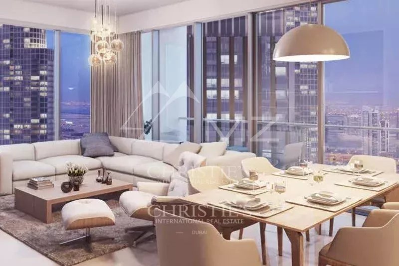 High Floor with Burj and Dubai Opera Views | 3 Bed