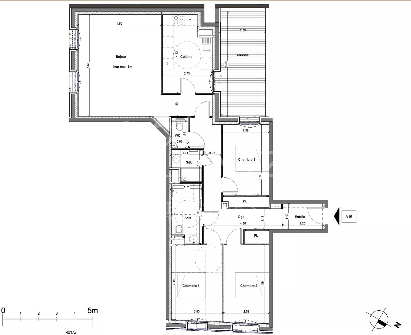 A vendre - Programme Neuf -  APPARTEMENT TERRASSE - 3 chambres - Paris 15