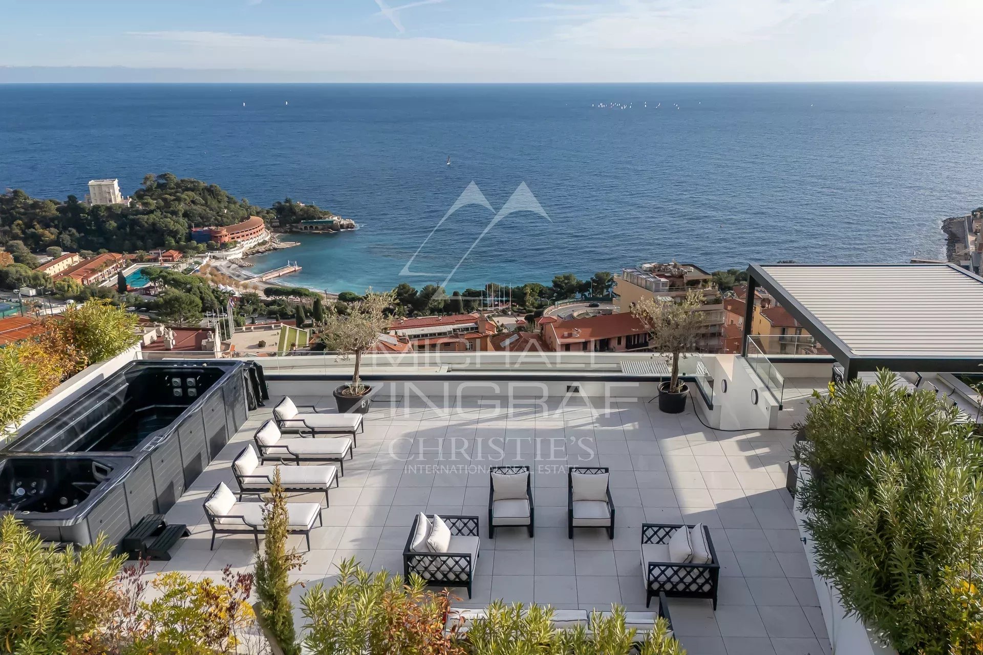 Penthouse - Solarium - Panorama-Meerblick in der Nähe von Monaco