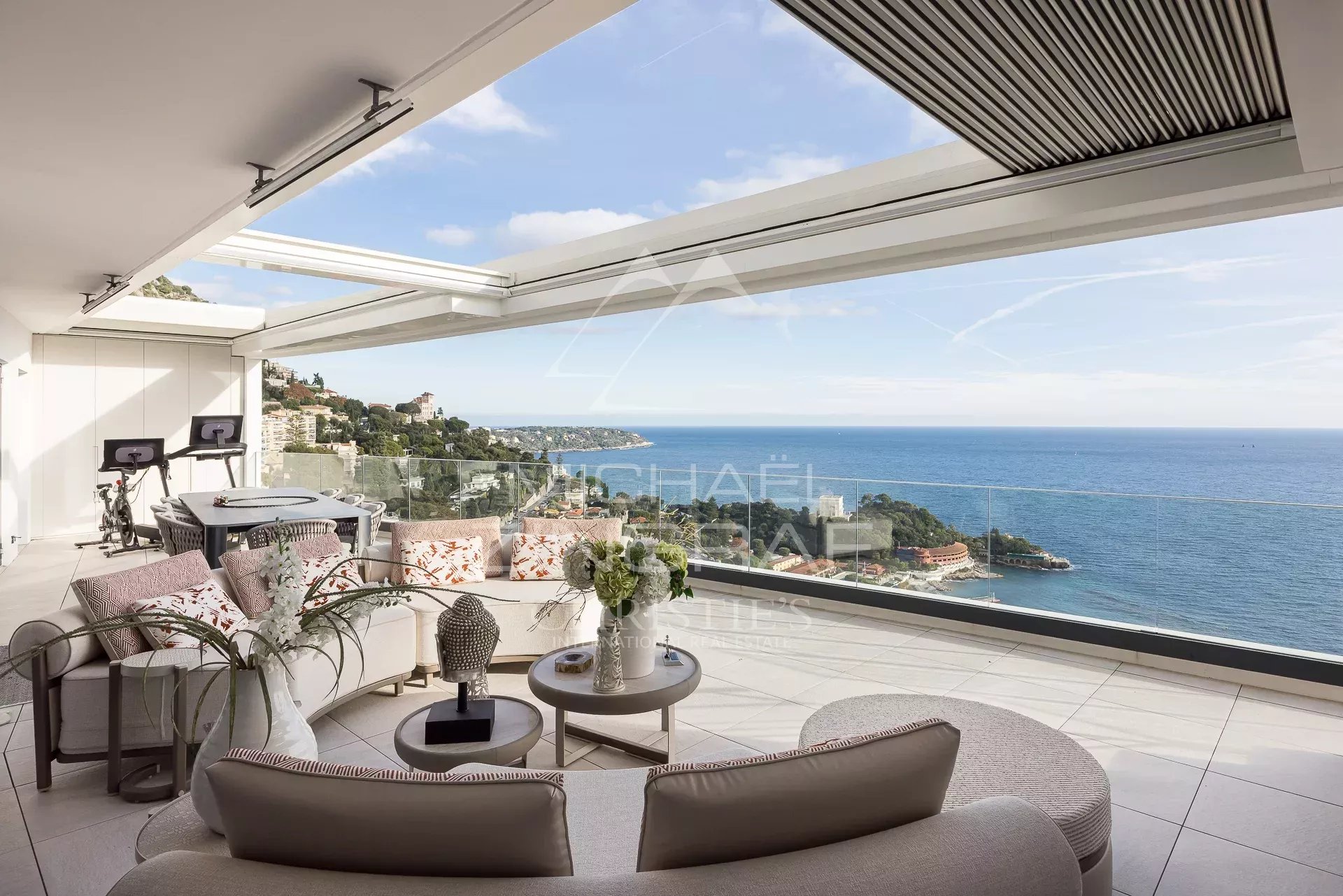 Penthouse - Solarium - Panorama-Meerblick in der Nähe von Monaco