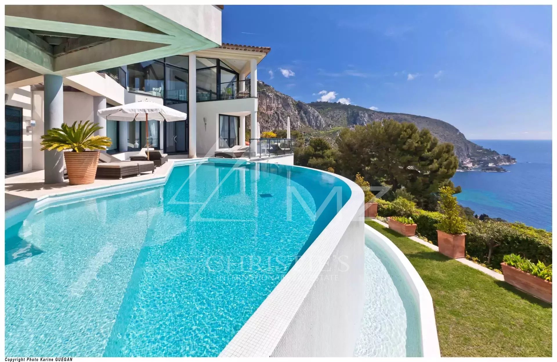 Èze - Splendide villa contemporaine avec vue mer panoramique