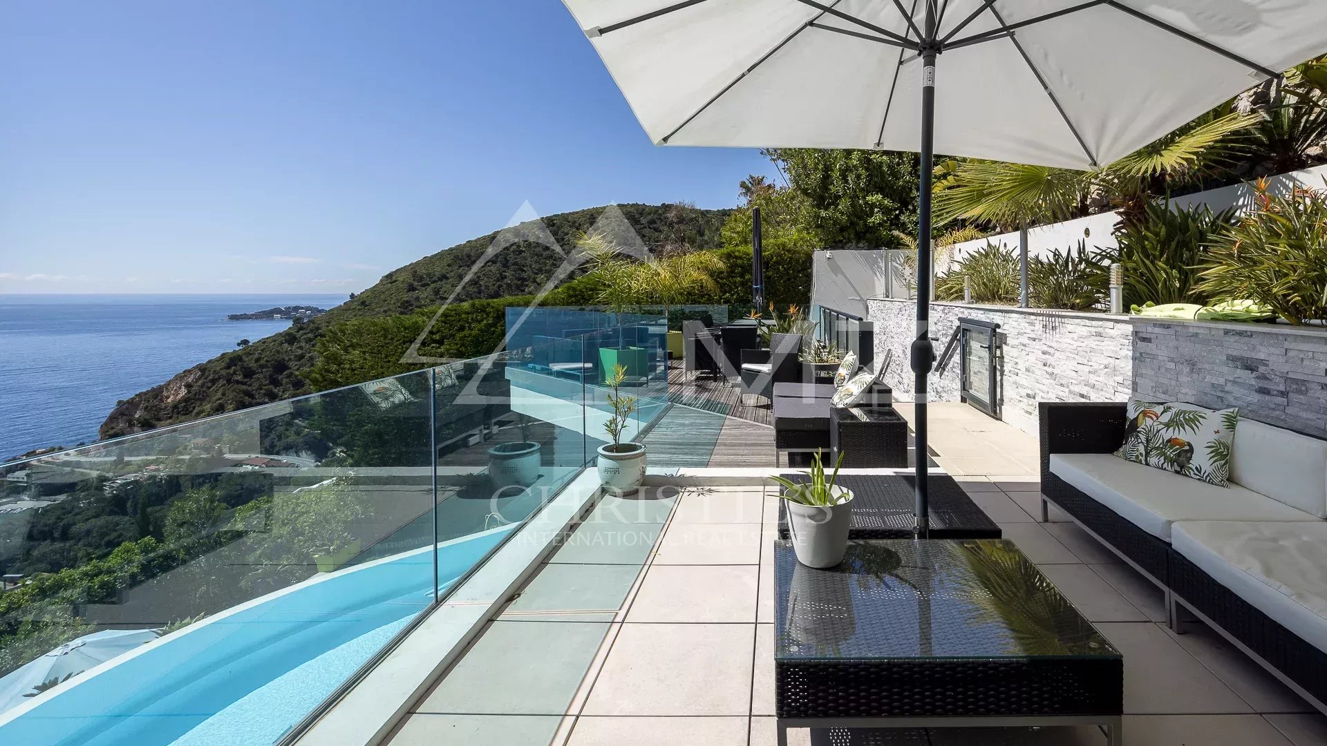 Èze - Splendide villa contemporaine avec vue mer panoramique