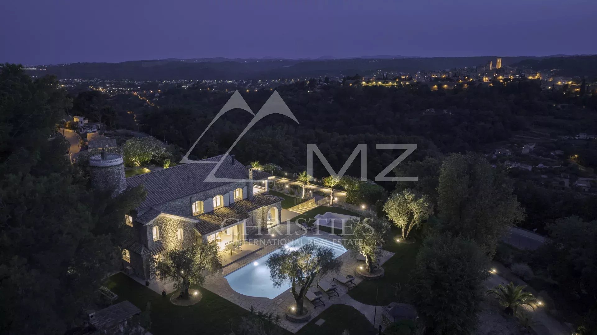 Saint-Paul-de-Vence - Superbe vue panoramique village, mer et montagnes - 7 chambres