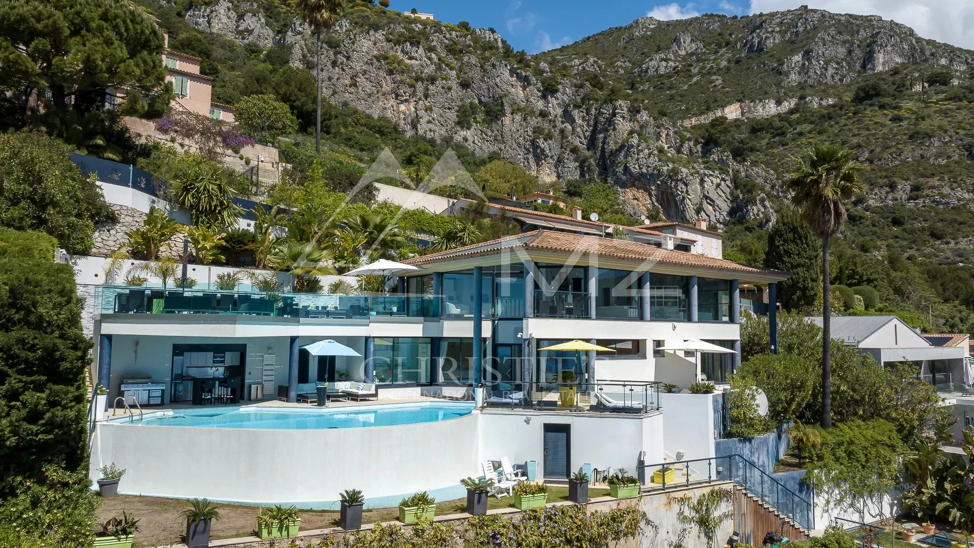 Èze - Splendide villa contemporaine avec vue mer panoramique