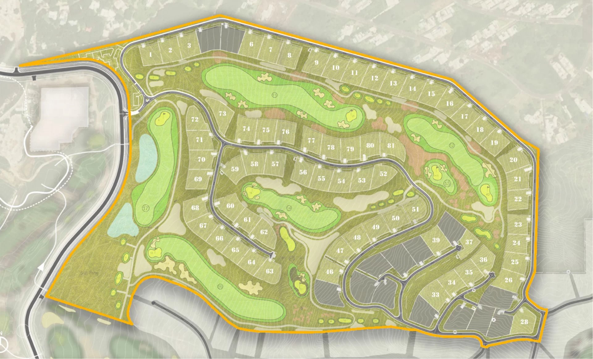 Terrain de 2061m2 sur Golf et accès mer