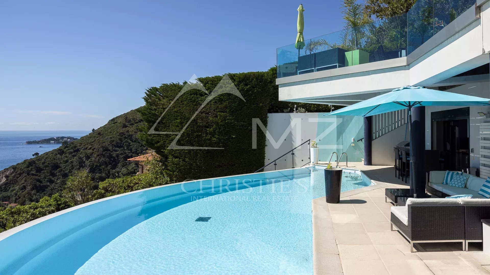 Èze - Splendide villa contemporaine avec vue mer panoramique