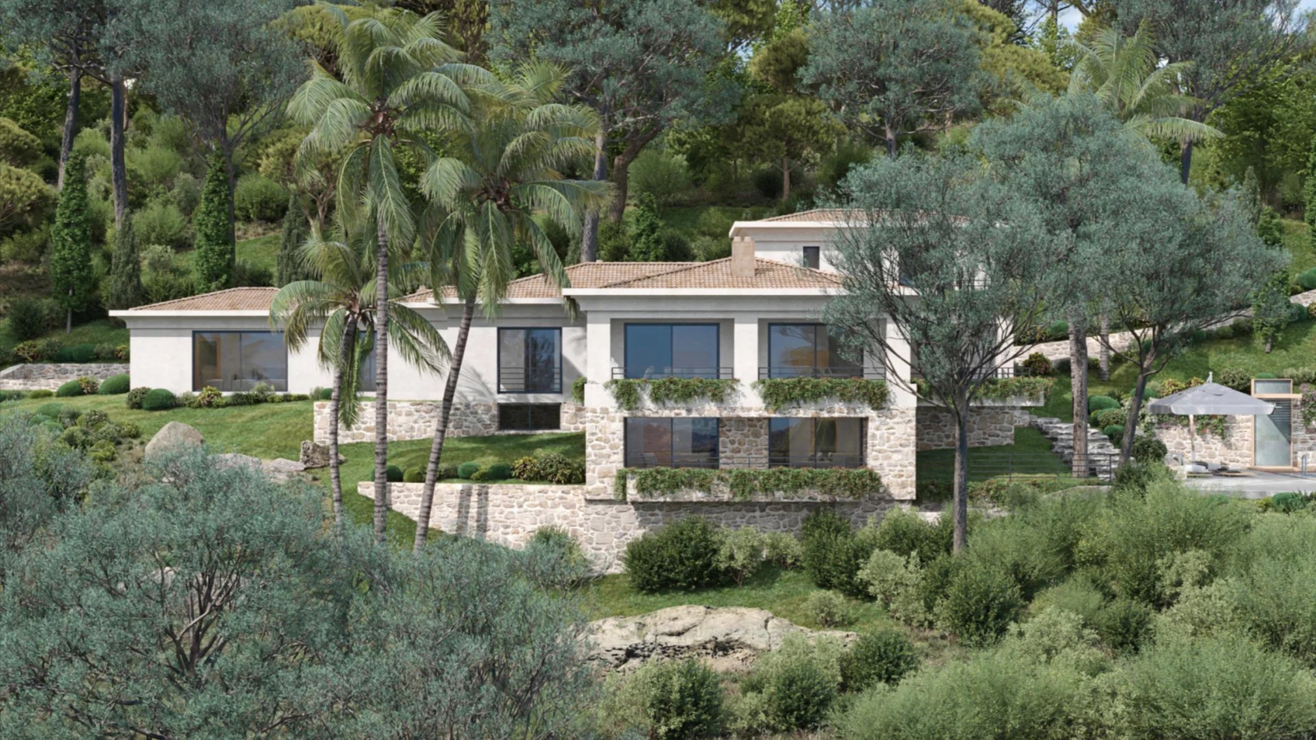 Rare - Cannes Californie - Projet de construction de villa avec piscine.