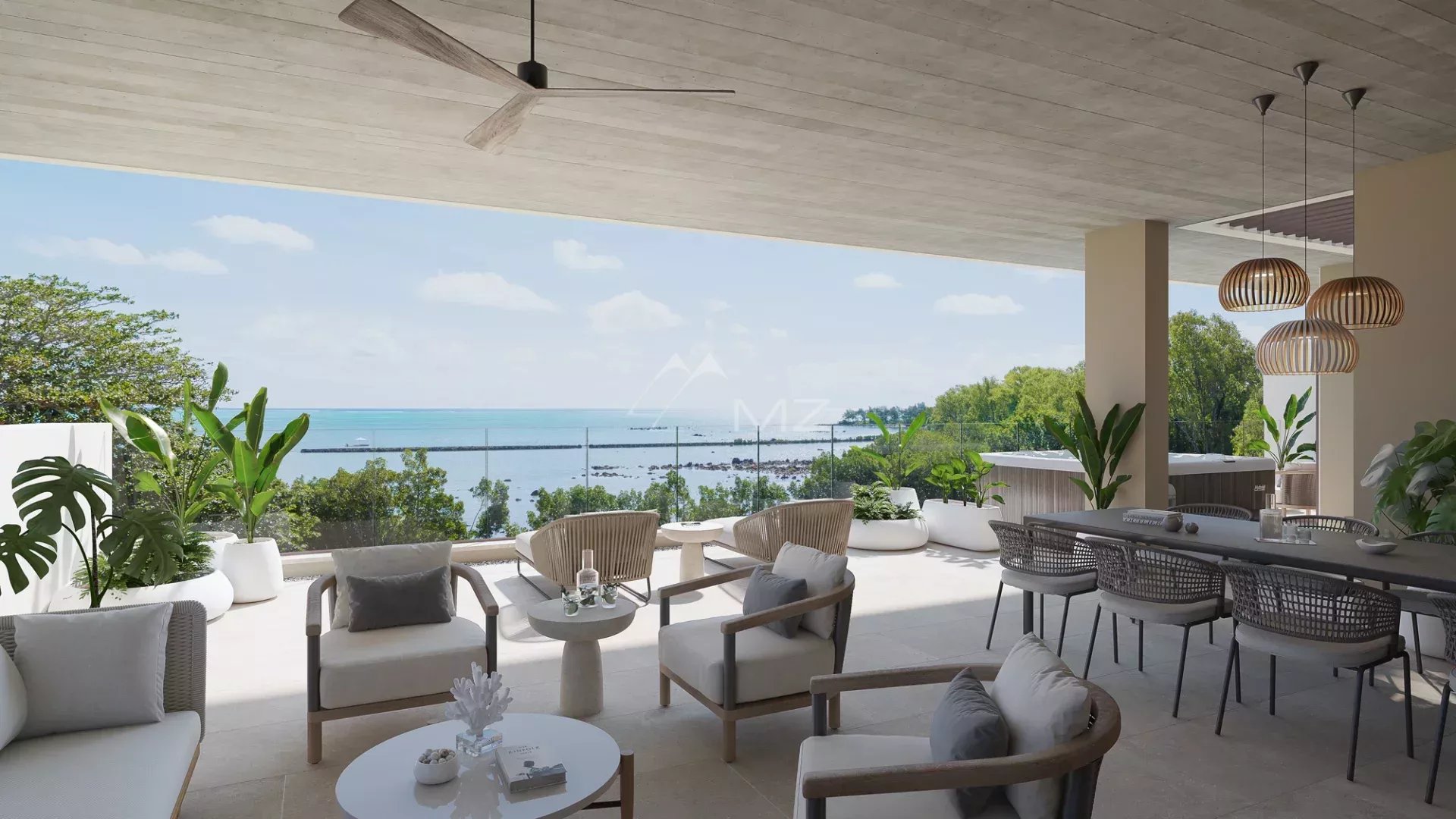 Penthouse 4 chambres dans une résidence en bord de mer